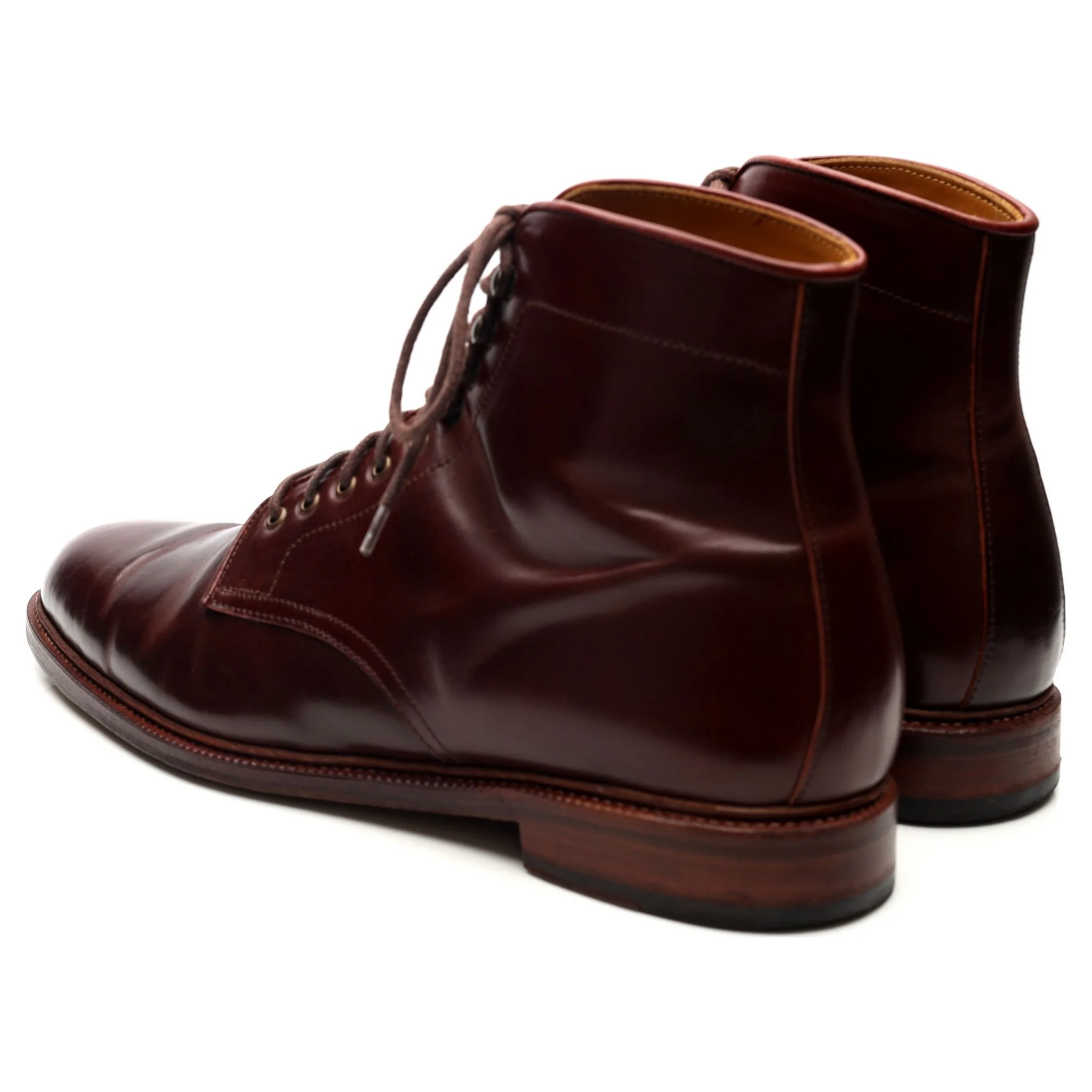 '101637' Burgundy Cordovan Leather Boots UK 10.5 E - Image 3