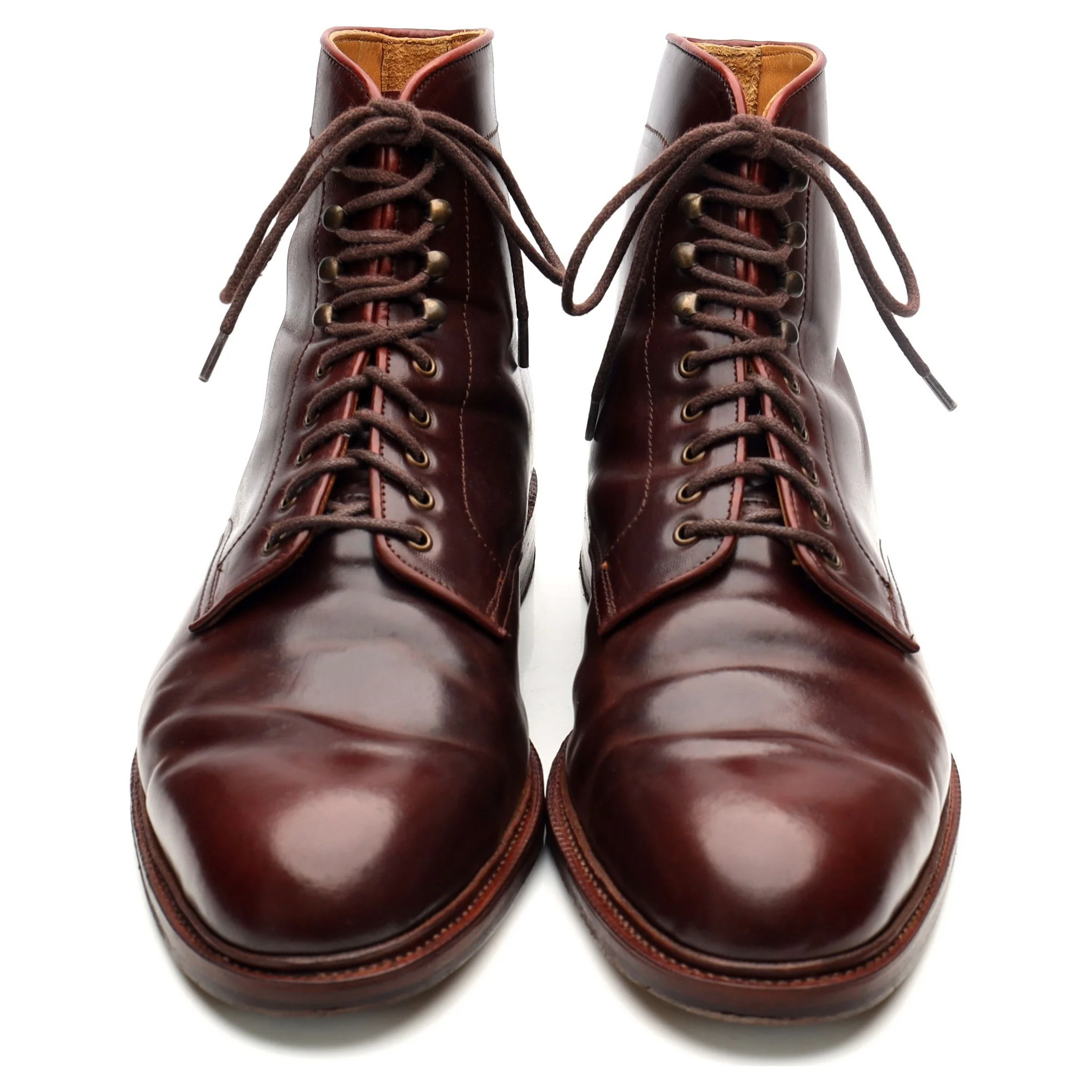 '101637' Burgundy Cordovan Leather Boots UK 10.5 E - Image 9