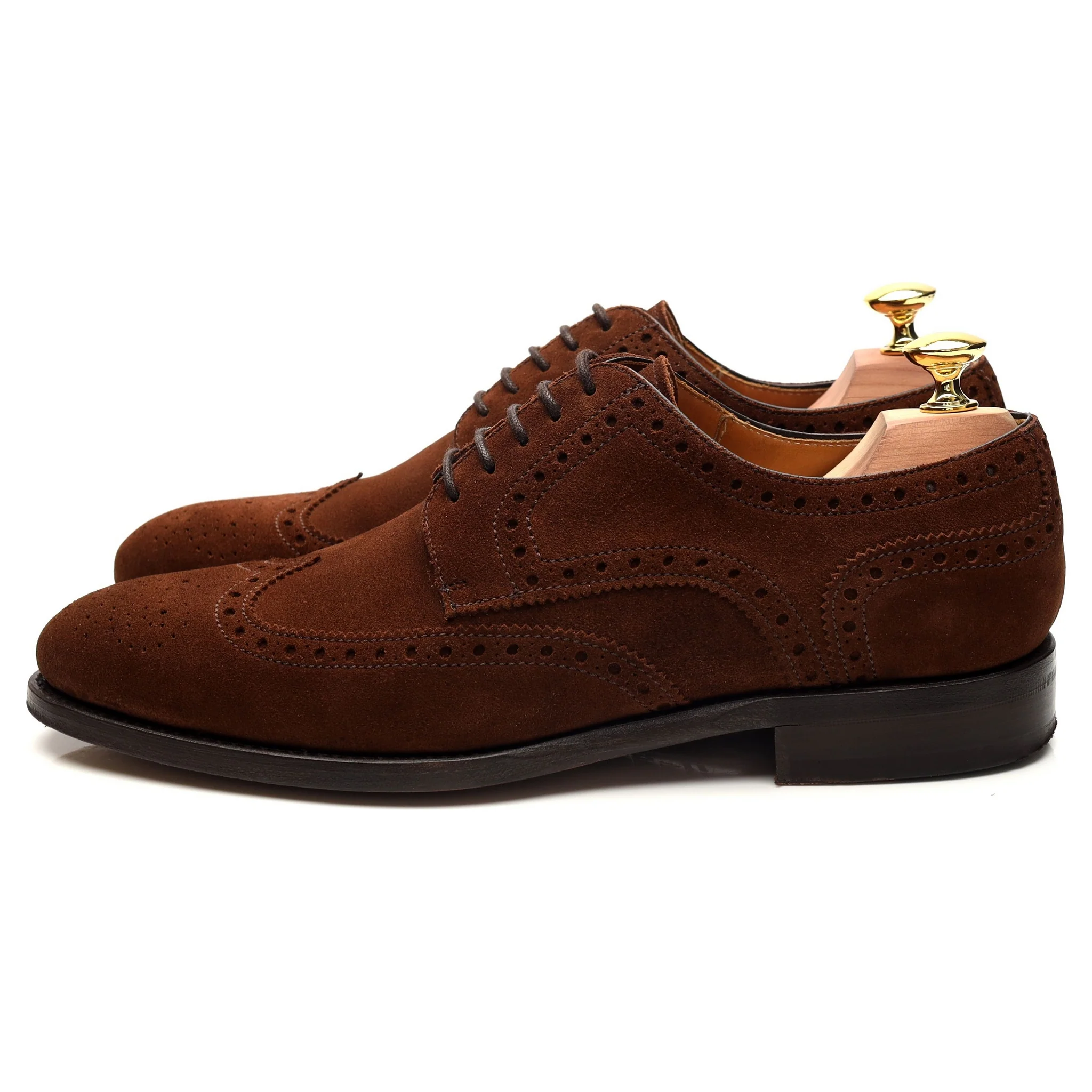 '108970' Brown Suede Derby Brogues UK 7 - Image 3