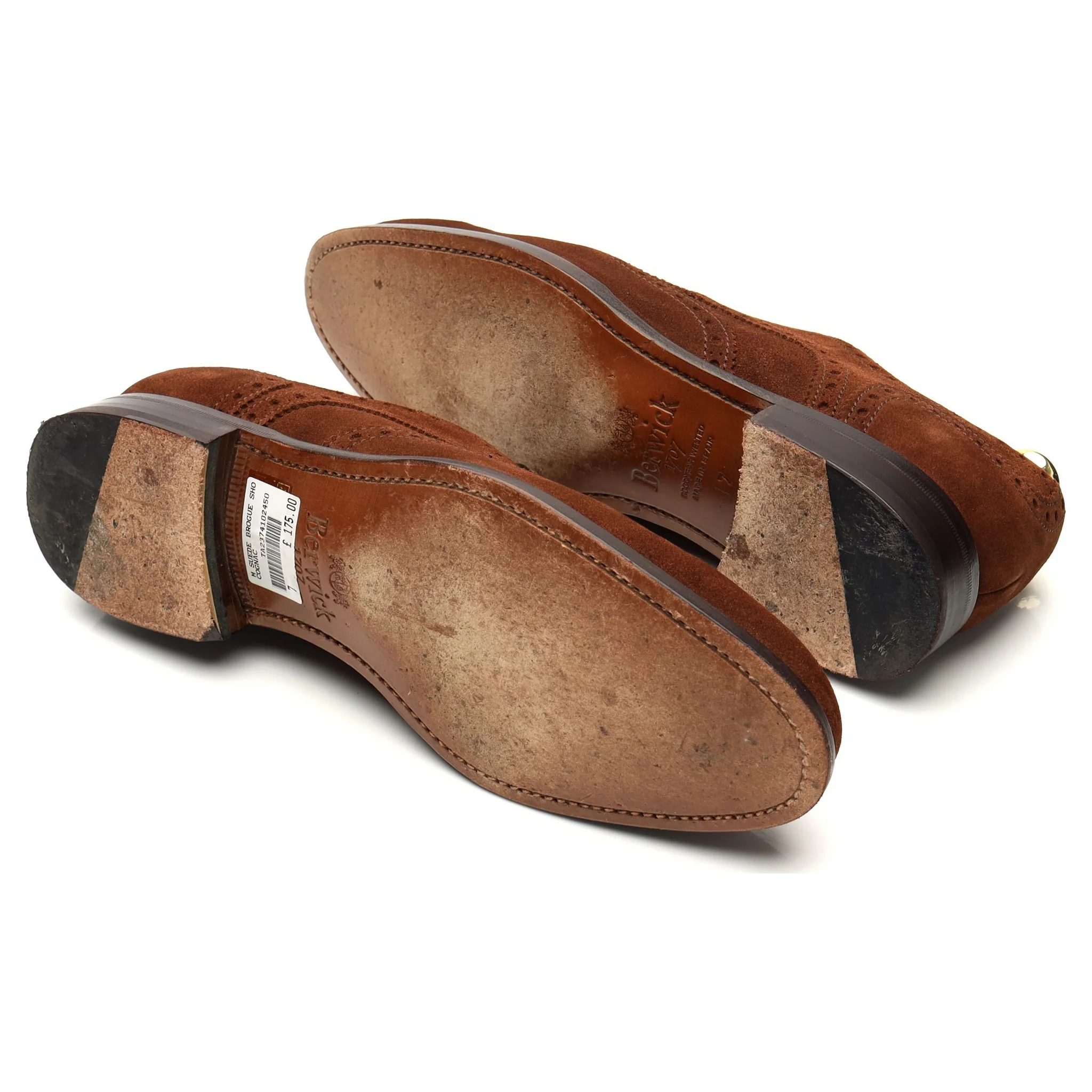 '108970' Brown Suede Derby Brogues UK 7 - Image 5