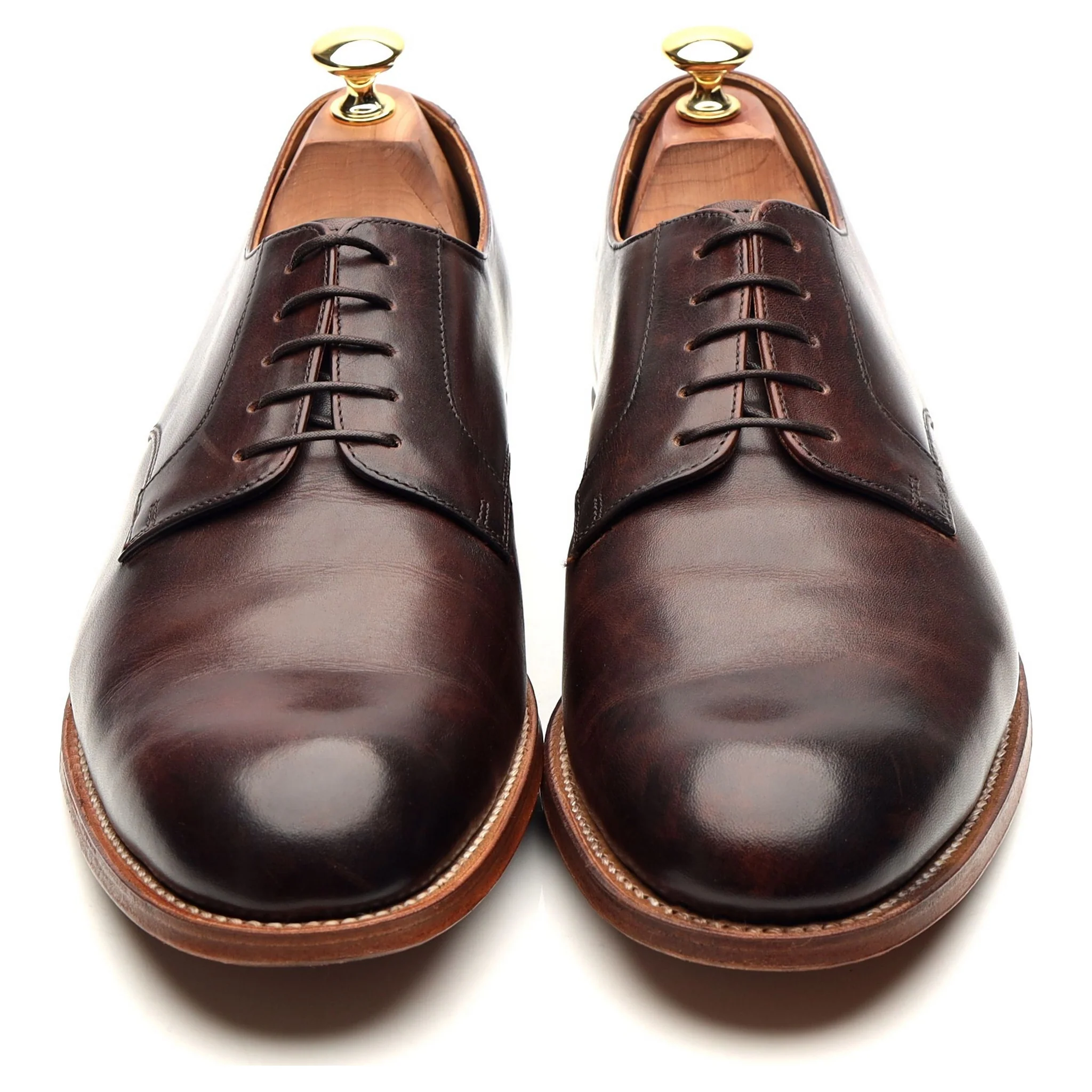 'Liam' Dark Brown Leather Derby UK 9 F - Image 9