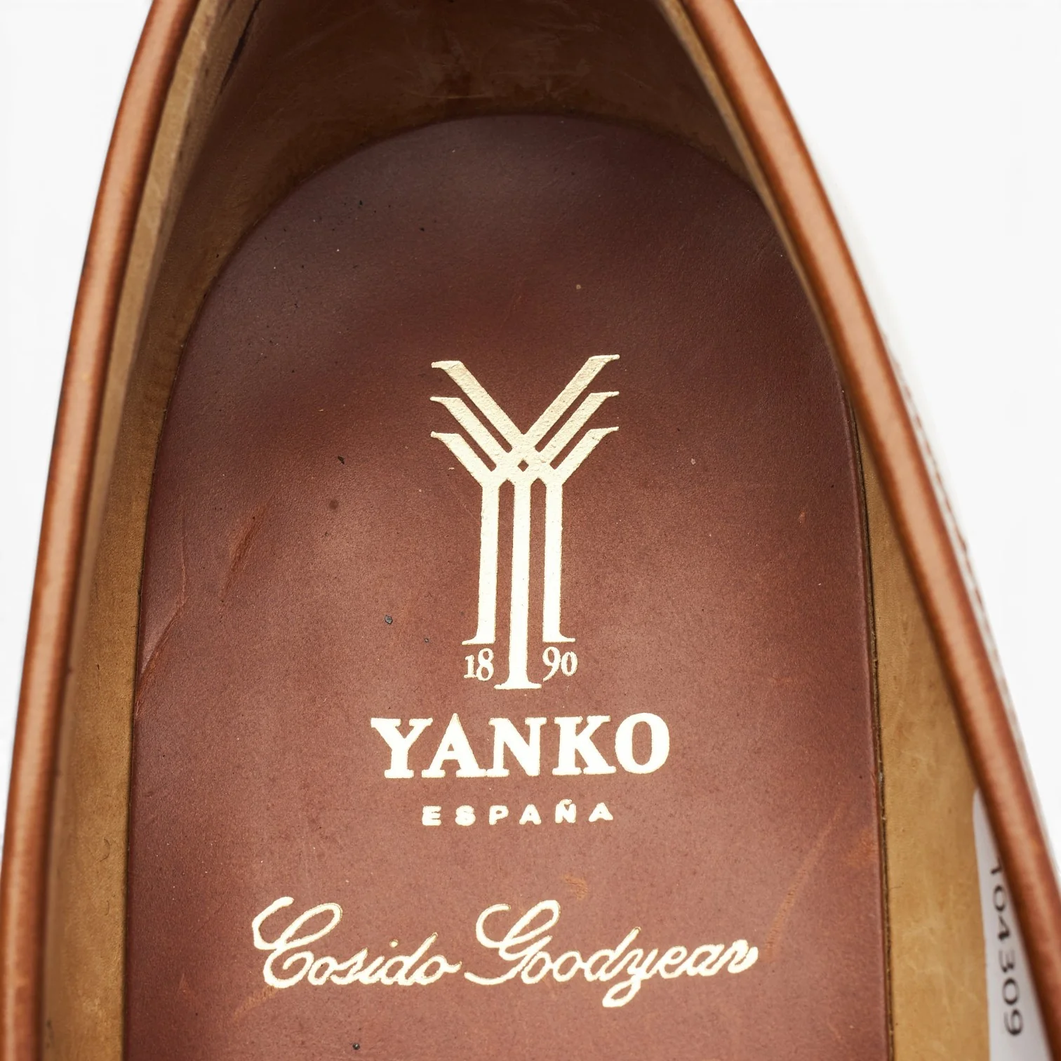 '13219' Tan Brown Leather Split Toe Loafers UK 7.5 E - Image 6