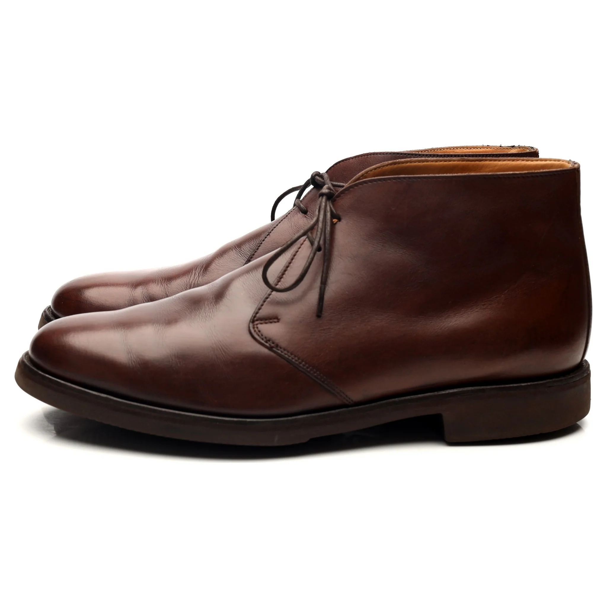 '148726' Brown Leather Chukka Boots UK 8.5 F - Image 2