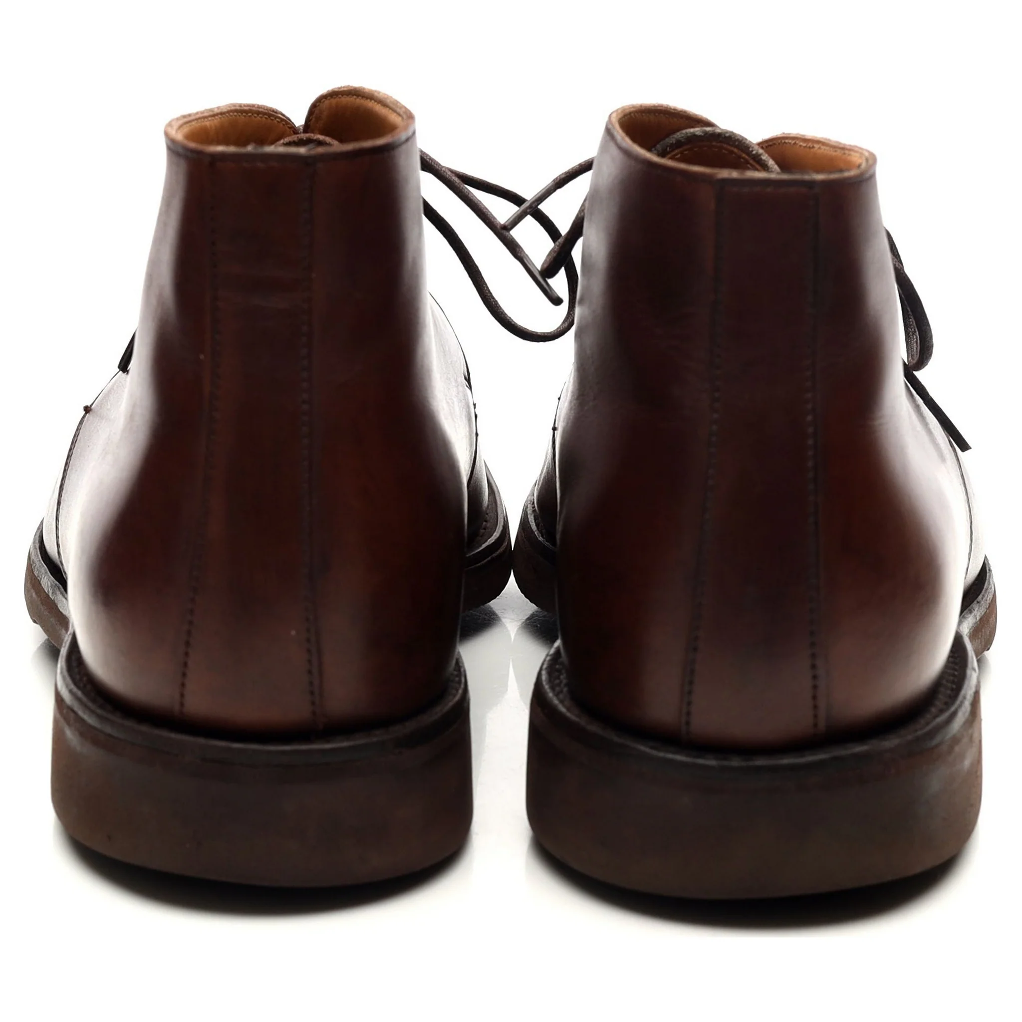 '148726' Brown Leather Chukka Boots UK 8.5 F - Image 4