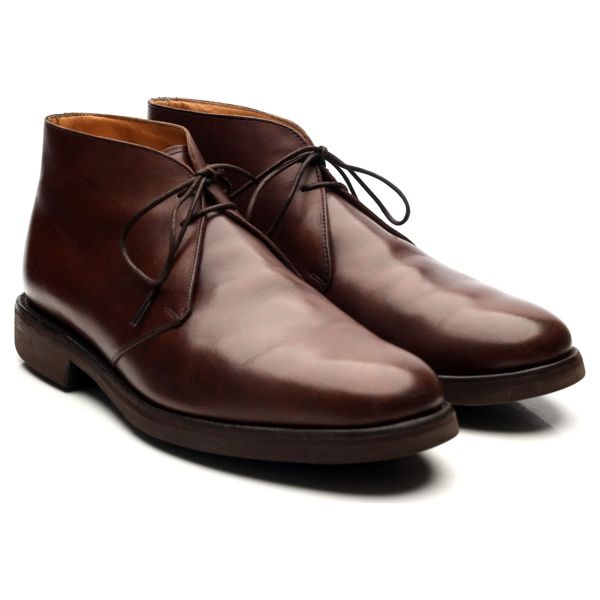 '148726' Brown Leather Chukka Boots UK 8.5 F - Image 7