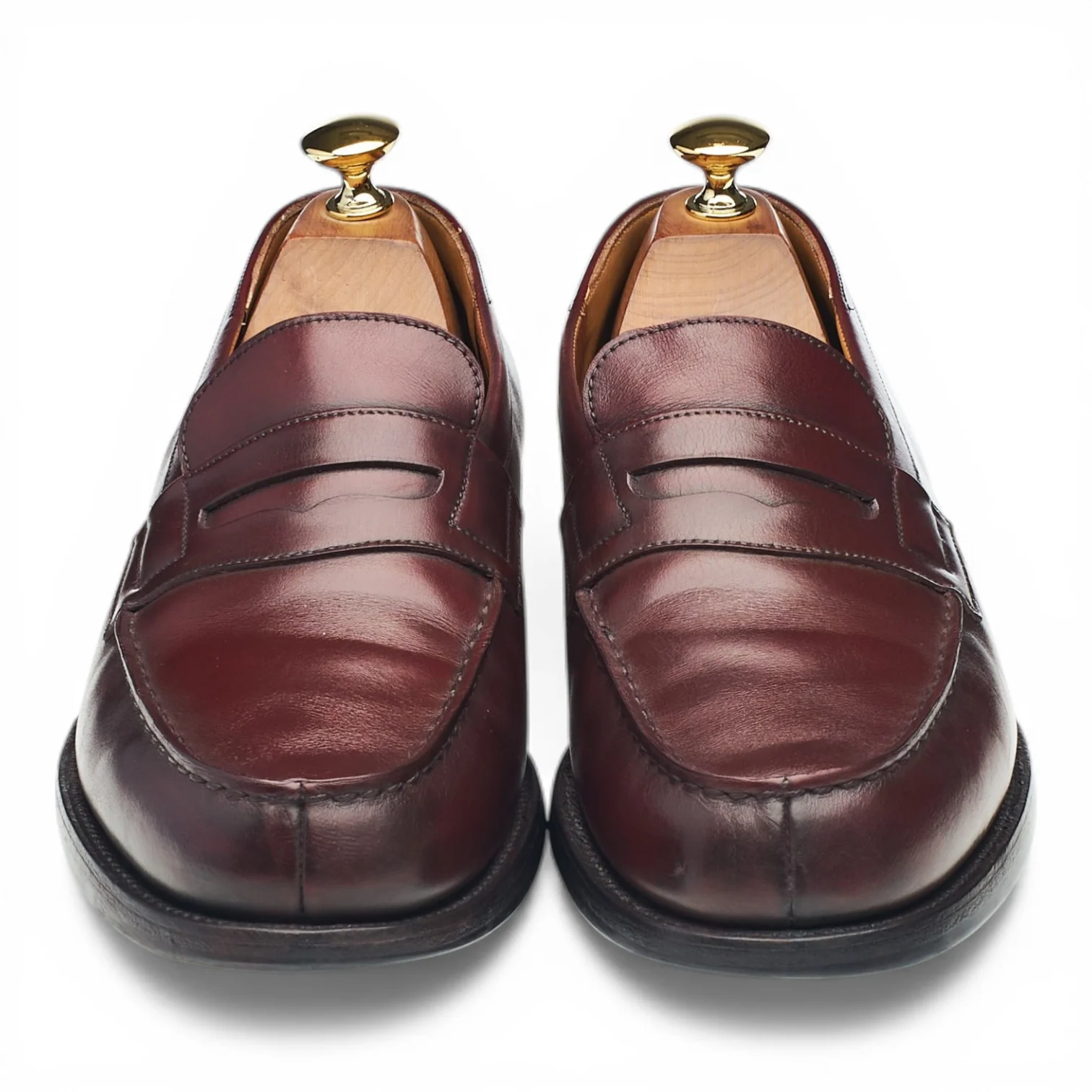'180 Mocassin' Burgundy Leather Loafers 6.5 D UK 7.5 - Image 2