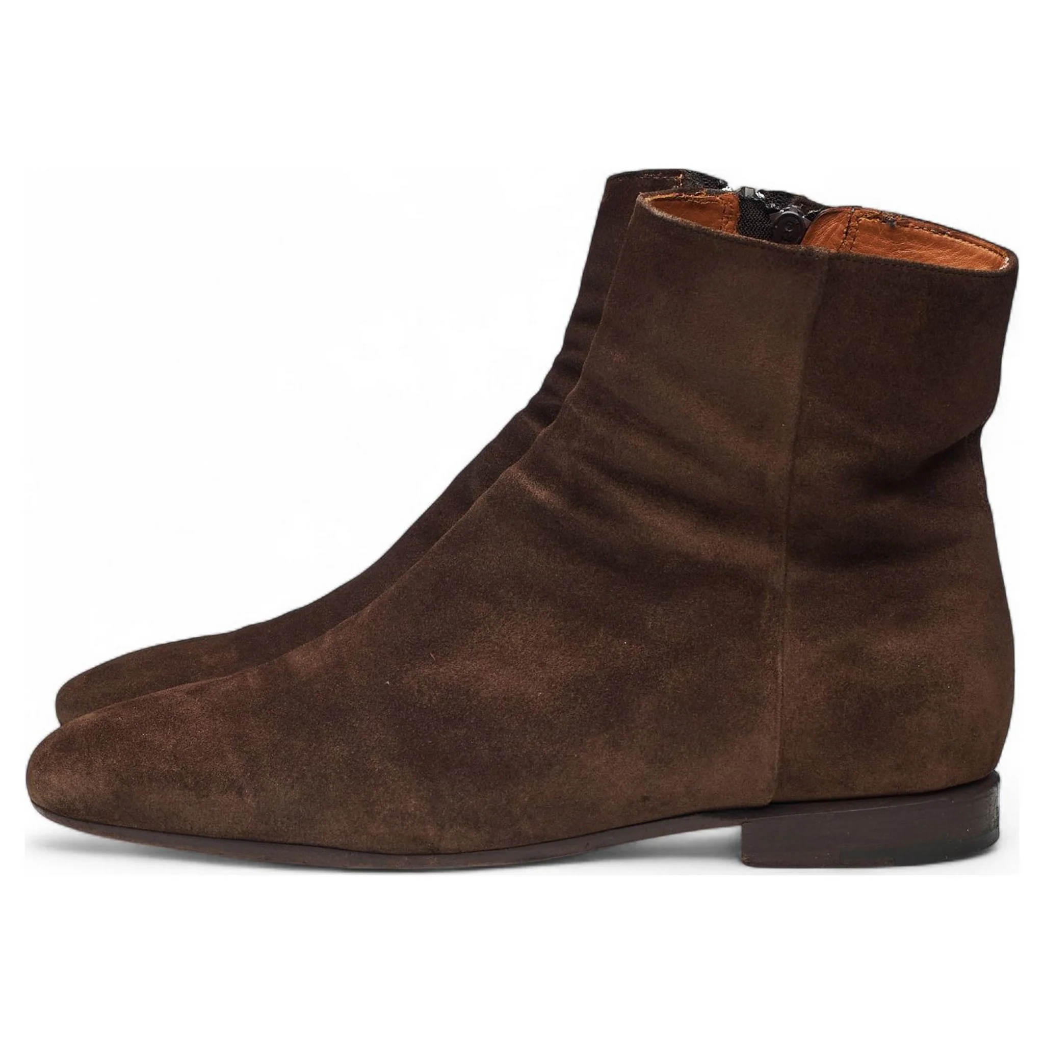 Brown Suede Zip Up Boots UK 7 EU 41 - Image 3