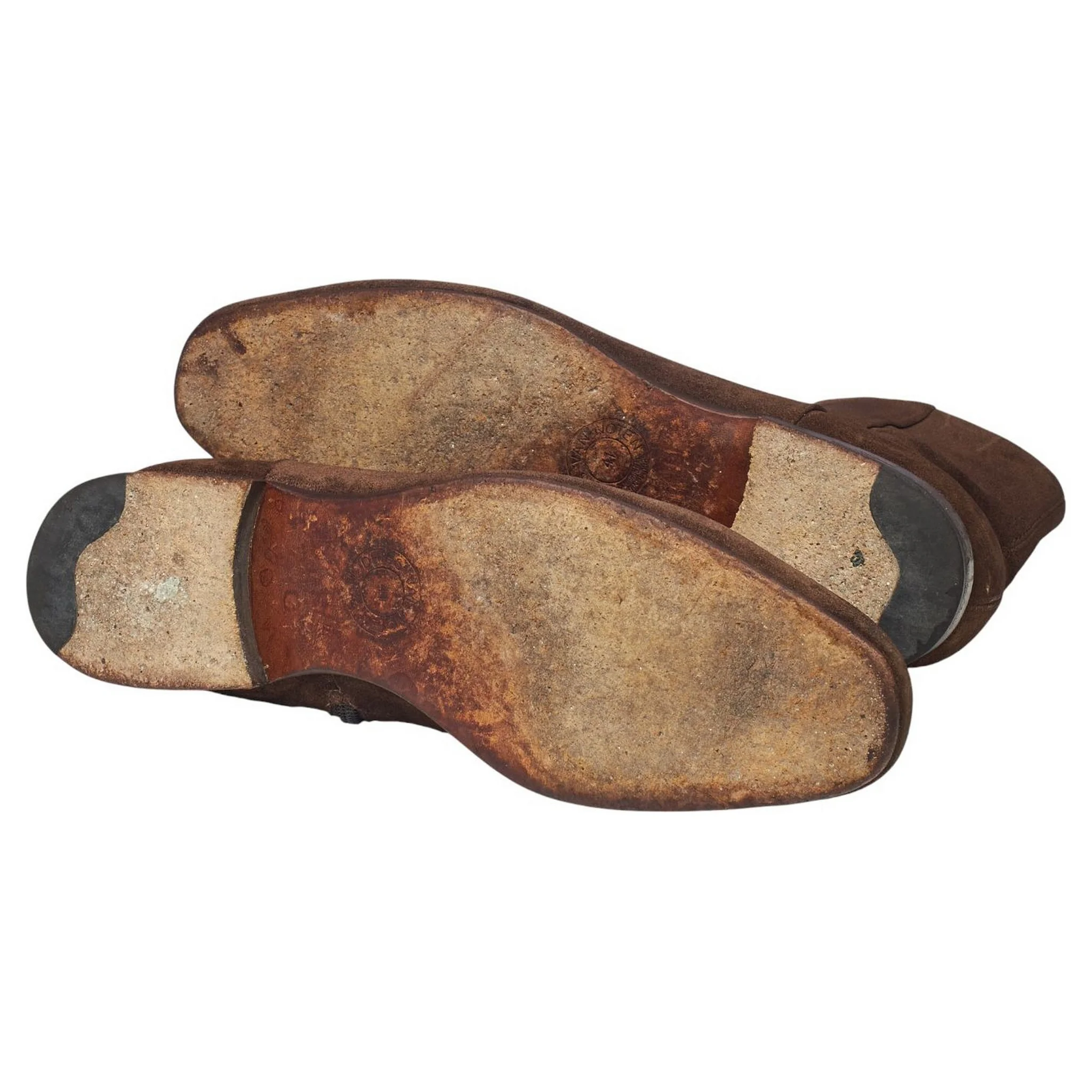 Brown Suede Zip Up Boots UK 7 EU 41 - Image 5