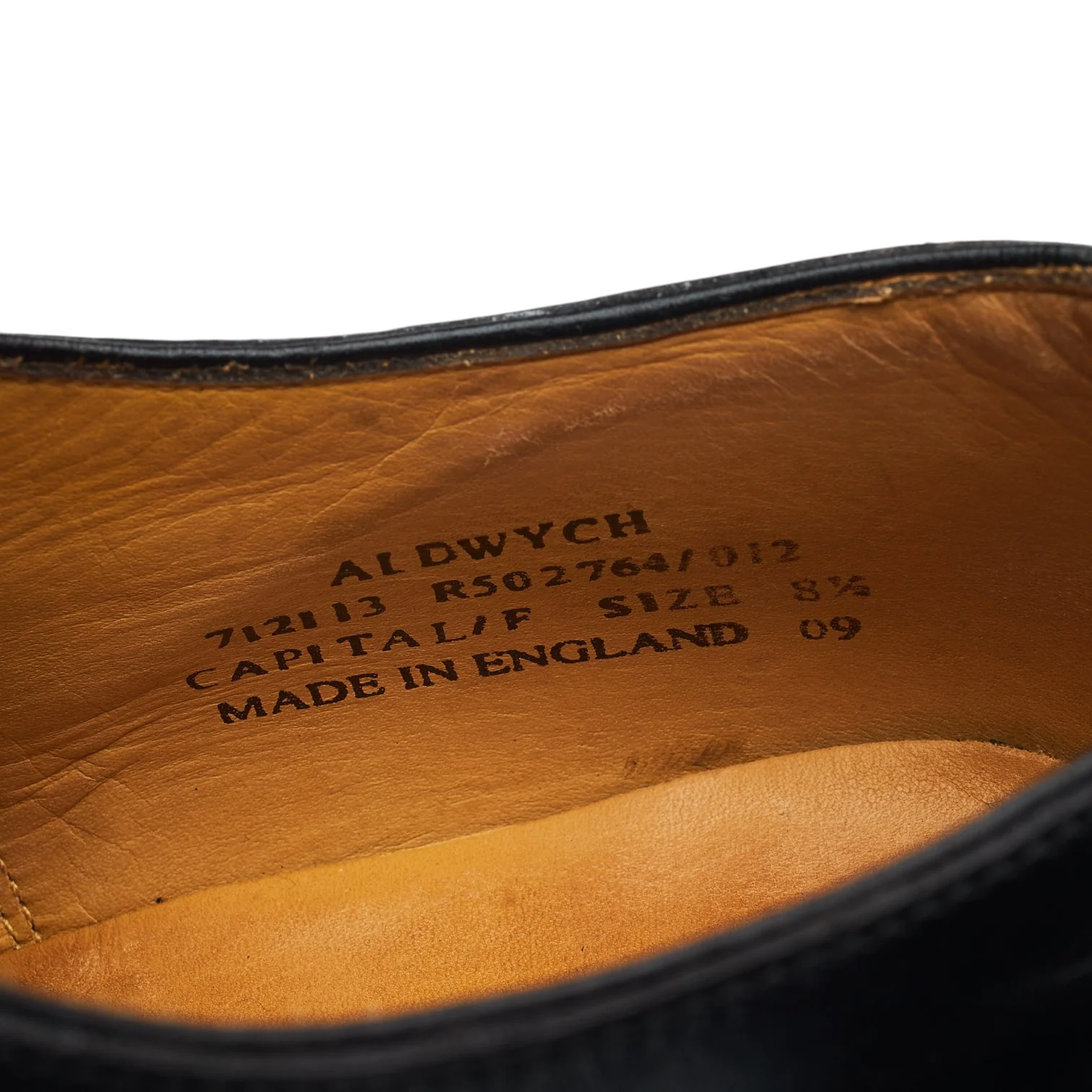 1880 'Aldwych' Black Leather Oxford UK 8.5 F - Image 7