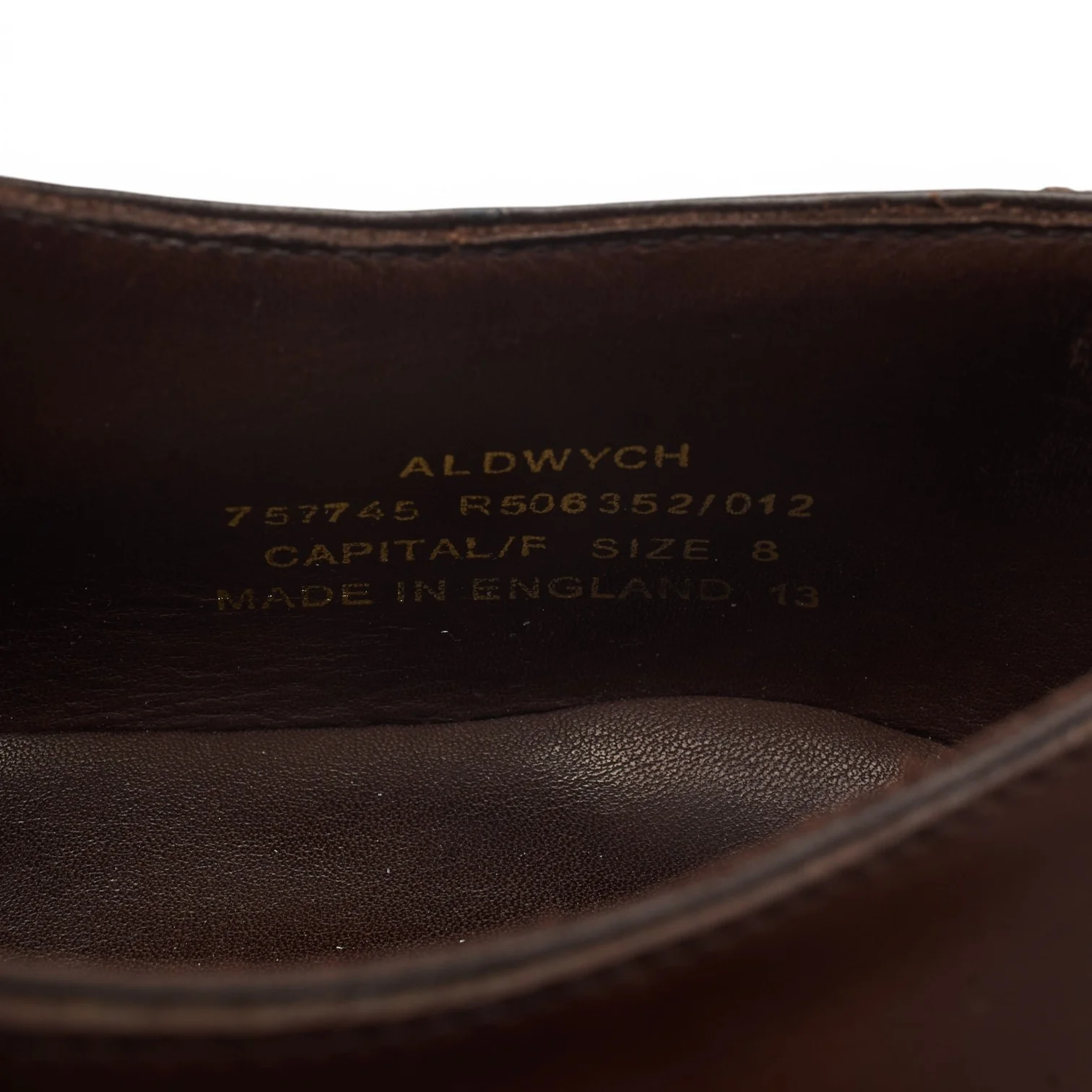 1880 'Aldwych' Brown Leather Oxford UK 8 F - Image 7