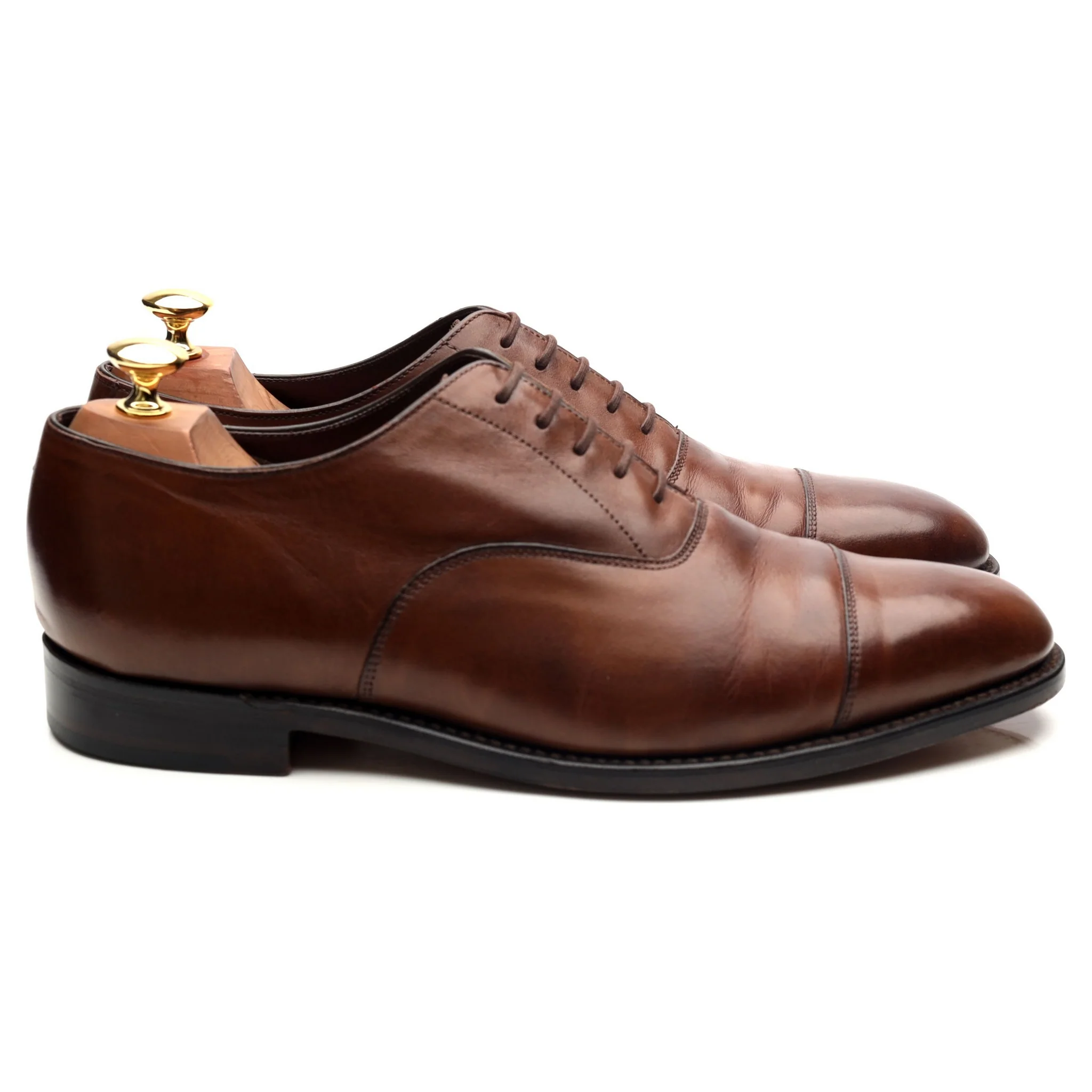 1880 'Aldwych' Dark Brown Leather Oxford UK 9.5 F - Image 6