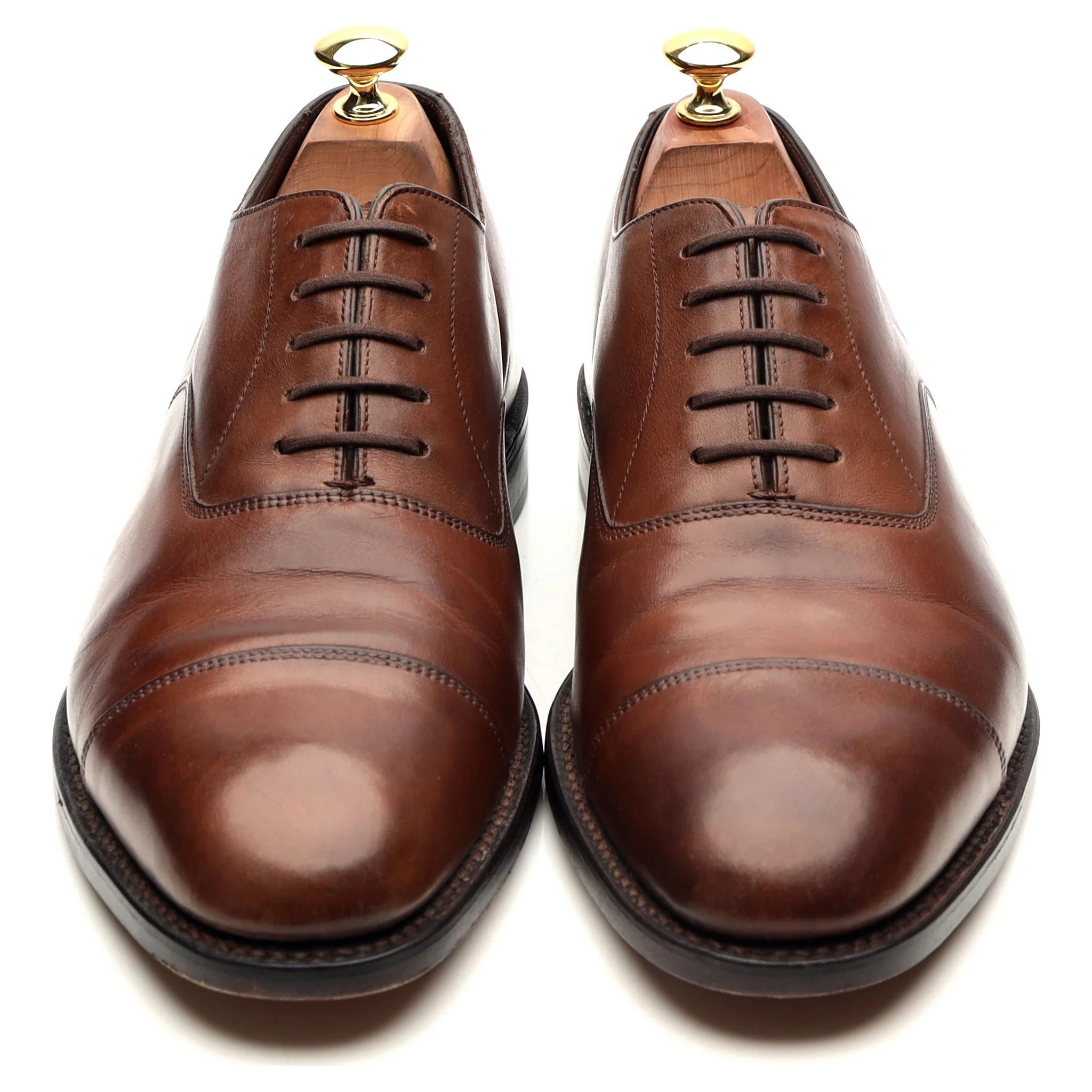 1880 'Aldwych' Dark Brown Leather Oxford UK 9.5 F - Image 9