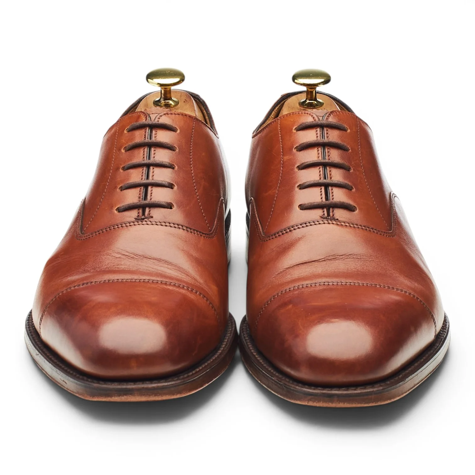 1880 'Aldwych' Tan Brown Leather Oxford UK 8.5 F - Image 2