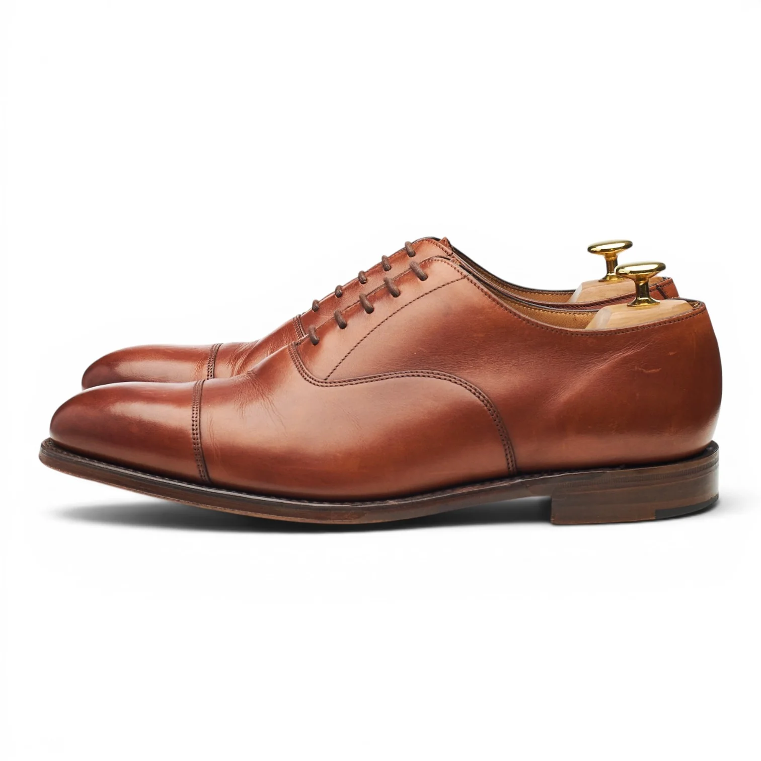 1880 'Aldwych' Tan Brown Leather Oxford UK 8.5 F - Image 3