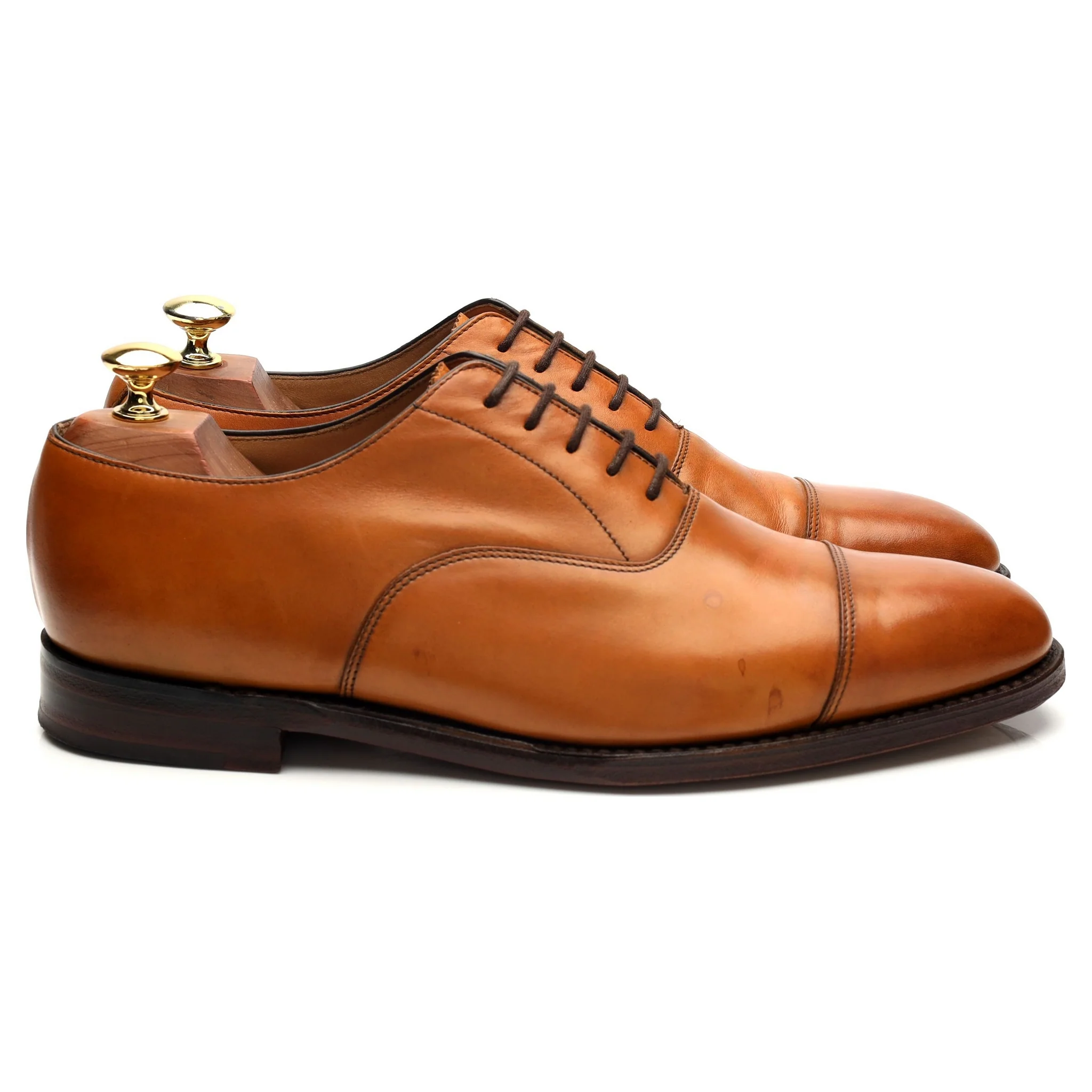 1880 'Aldwych' Tan Brown Leather Oxford UK 8.5 F