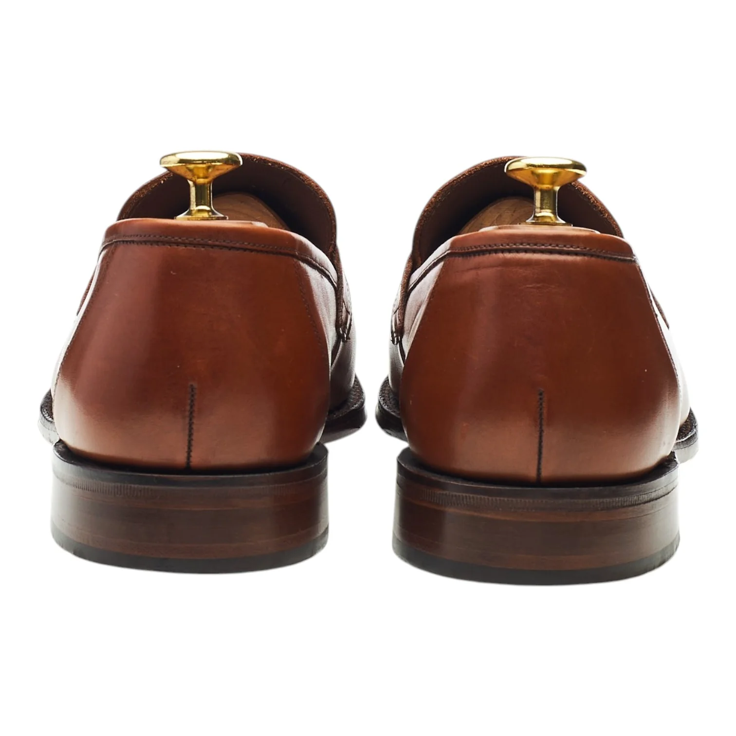 1880 'Anson' Tan Brown Leather Loafers UK 8.5 F - Image 4