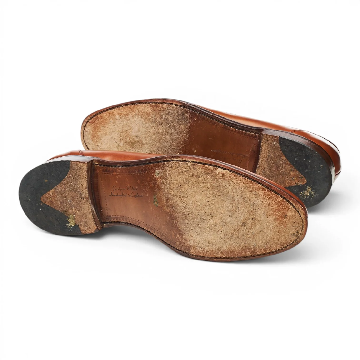 1880 'Anson' Tan Brown Leather Loafers UK 8.5 F - Image 5