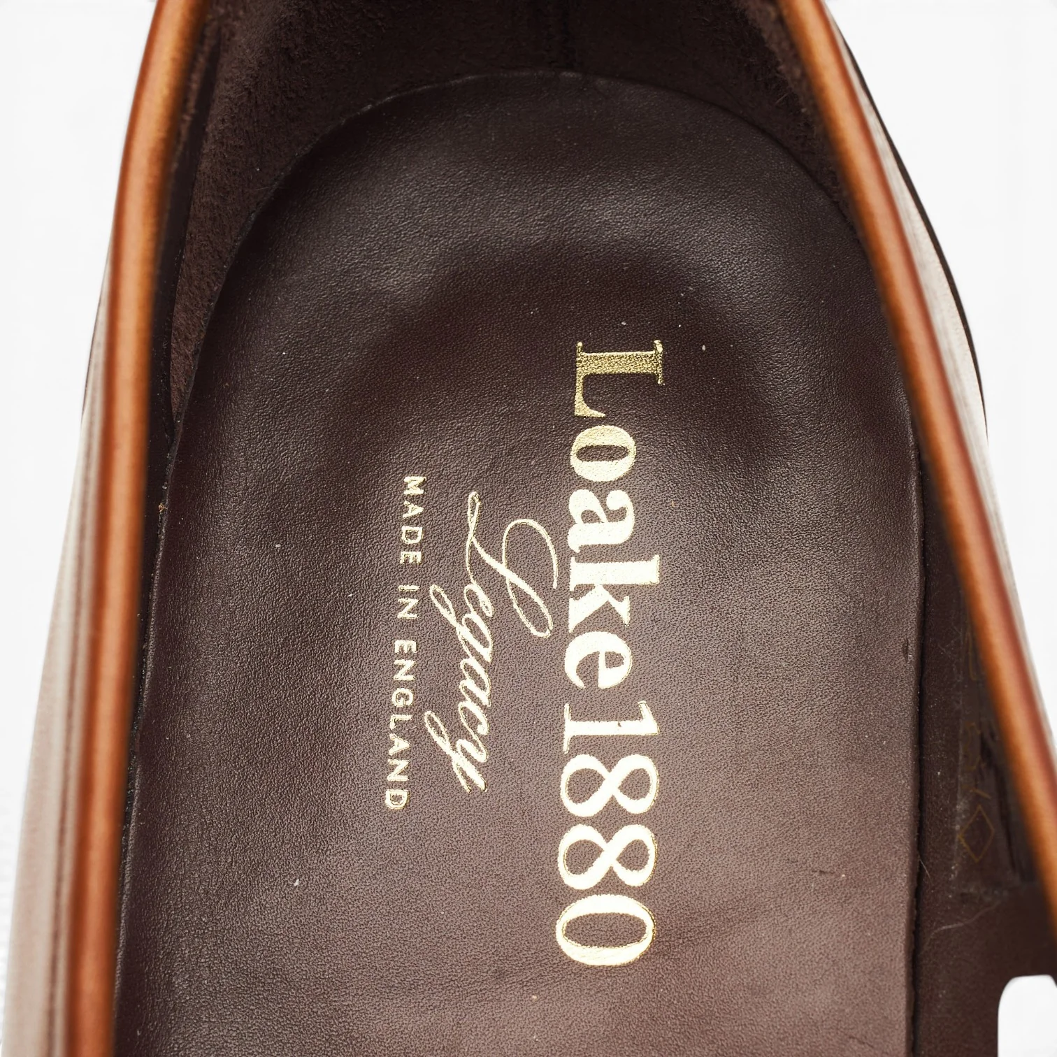 1880 'Anson' Tan Brown Leather Loafers UK 8.5 F - Image 6