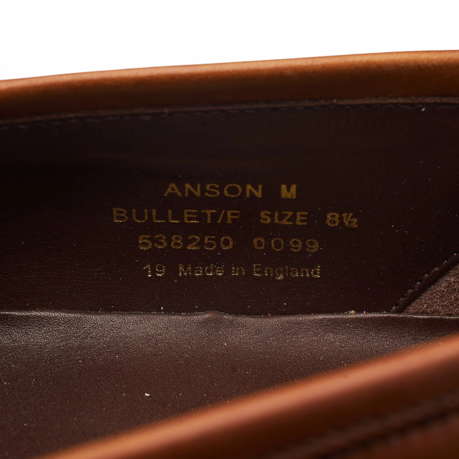 1880 'Anson' Tan Brown Leather Loafers UK 8.5 F - Image 7