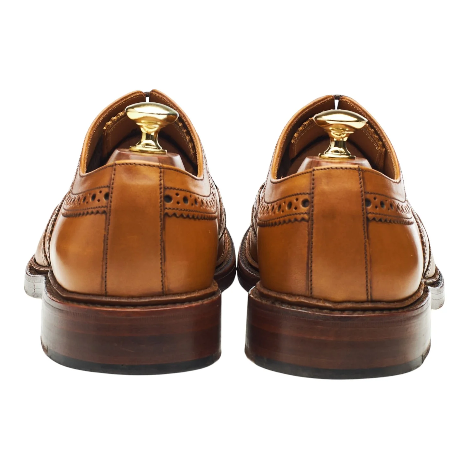 1880 'Ashby' Tan Brown Leather Oxford Brogues UK 8 G - Image 4