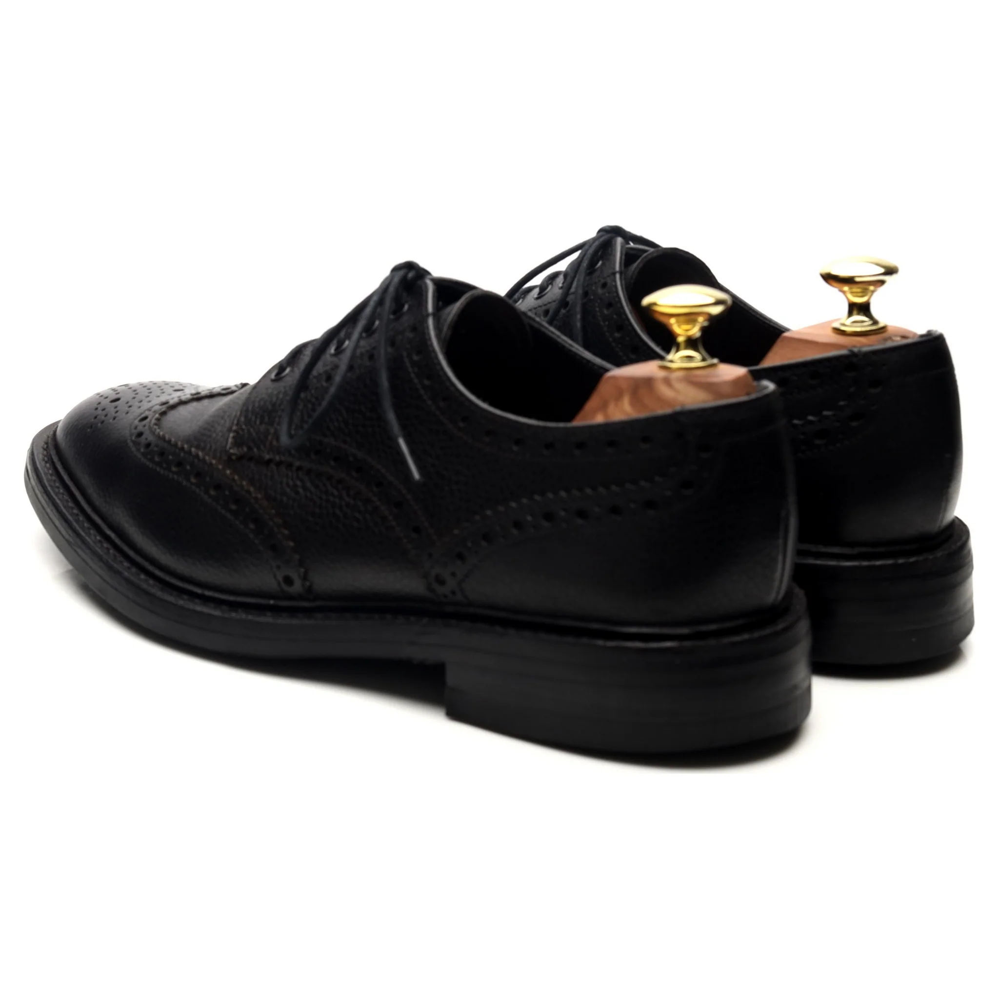 1880 'Badminton 2' Black Leather Derby UK 7 G - Image 3