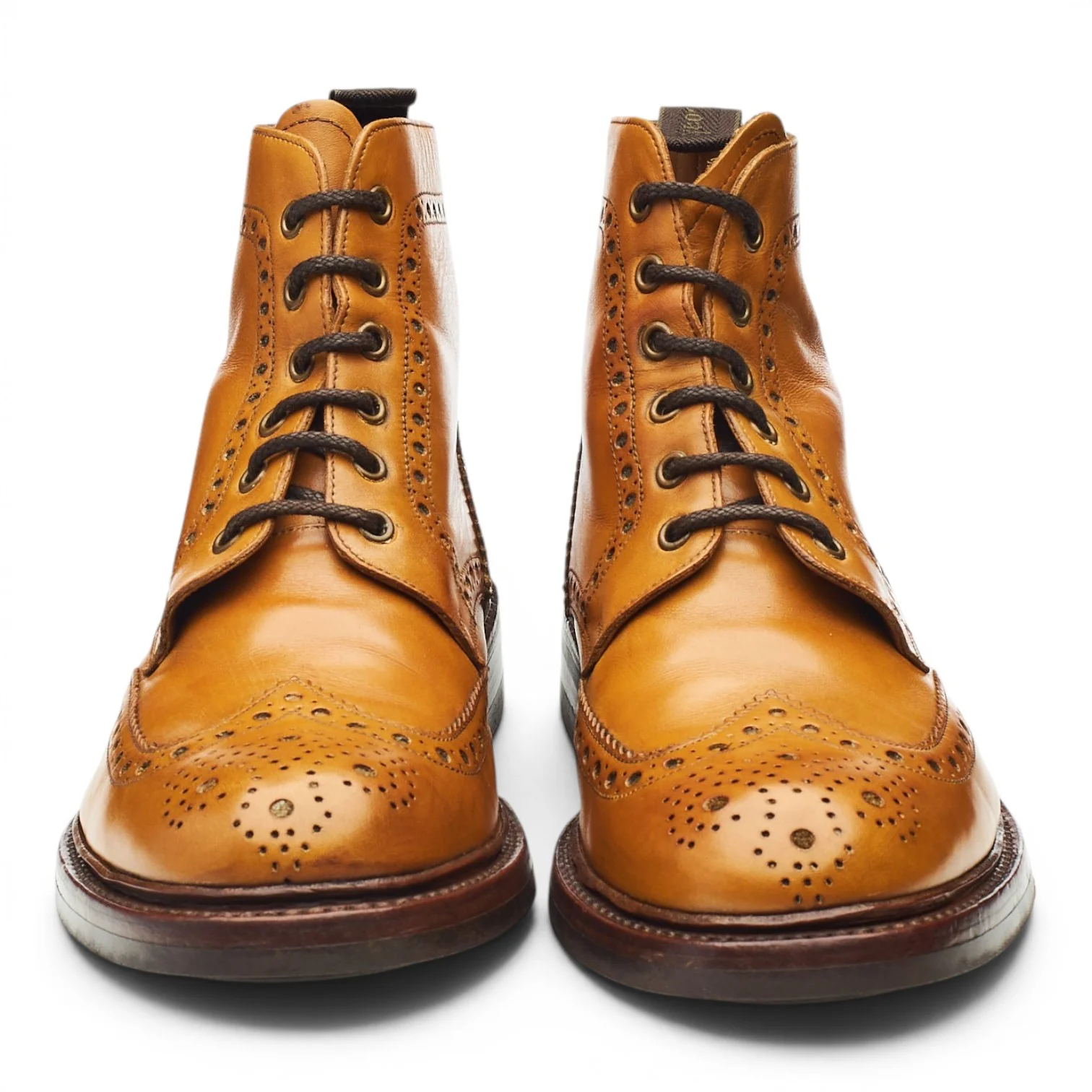 1880 'Bedale' Tan Brown Leather Brogues Boots UK 8.5 G - Image 2