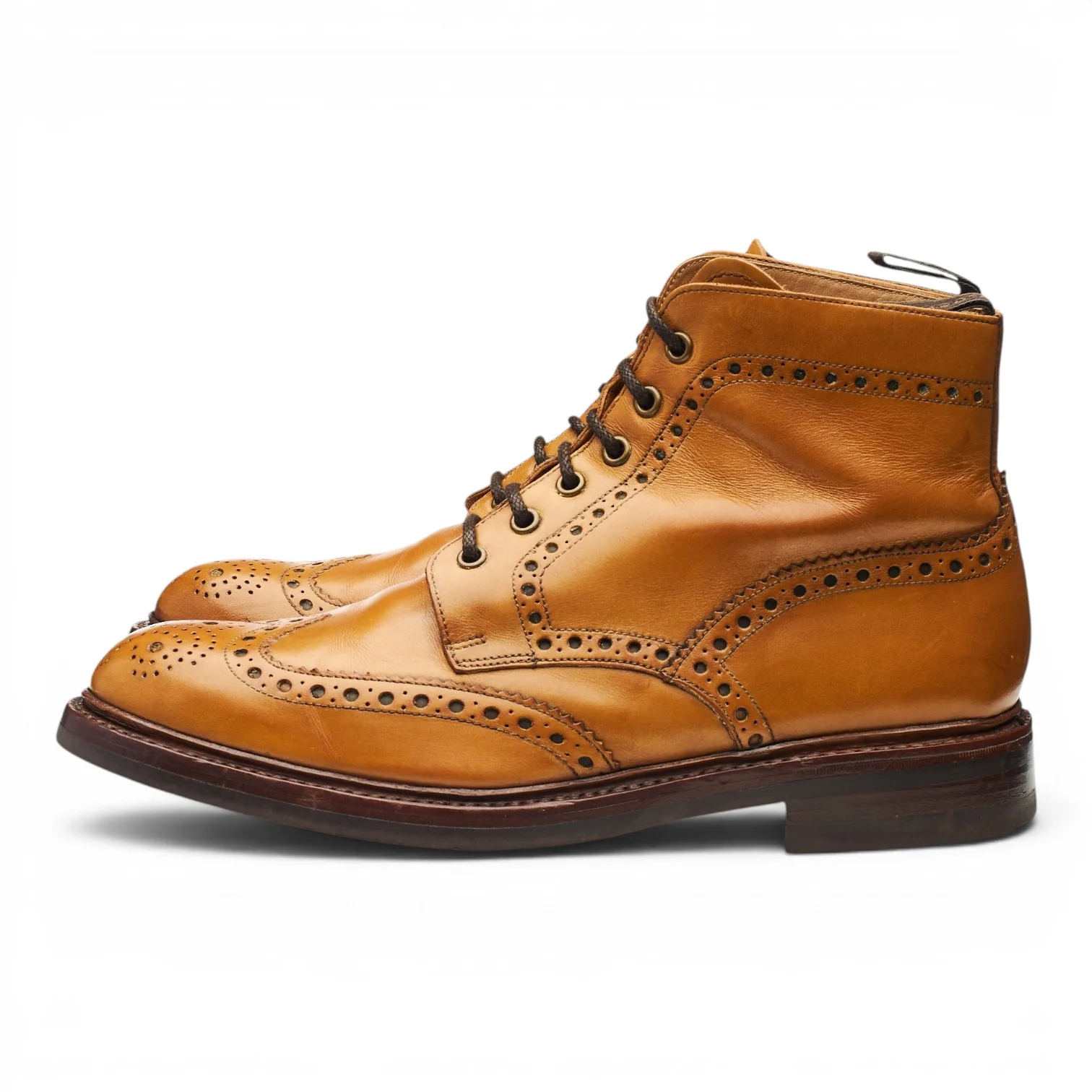 1880 'Bedale' Tan Brown Leather Brogues Boots UK 8.5 G - Image 3