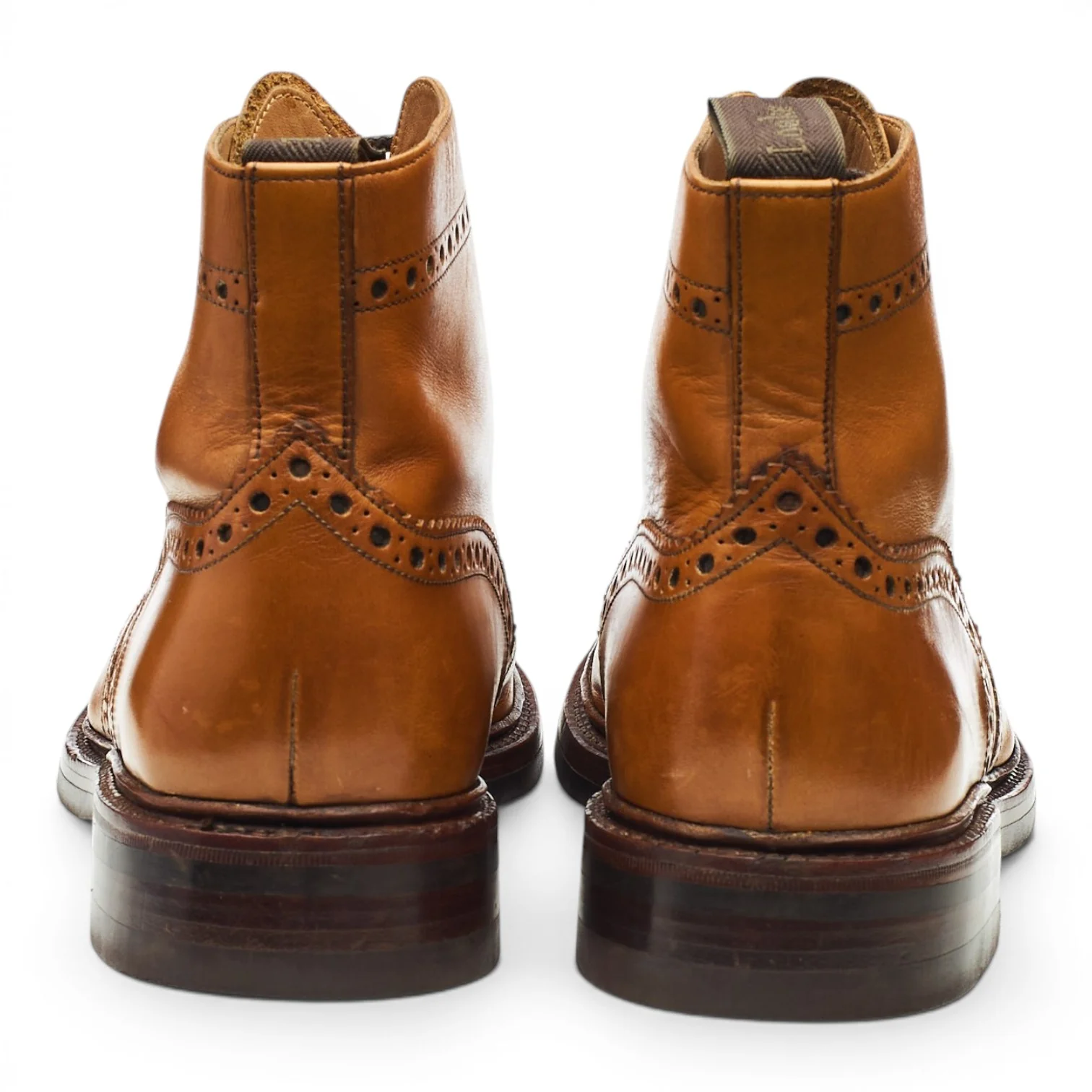 1880 'Bedale' Tan Brown Leather Brogues Boots UK 8.5 G - Image 4