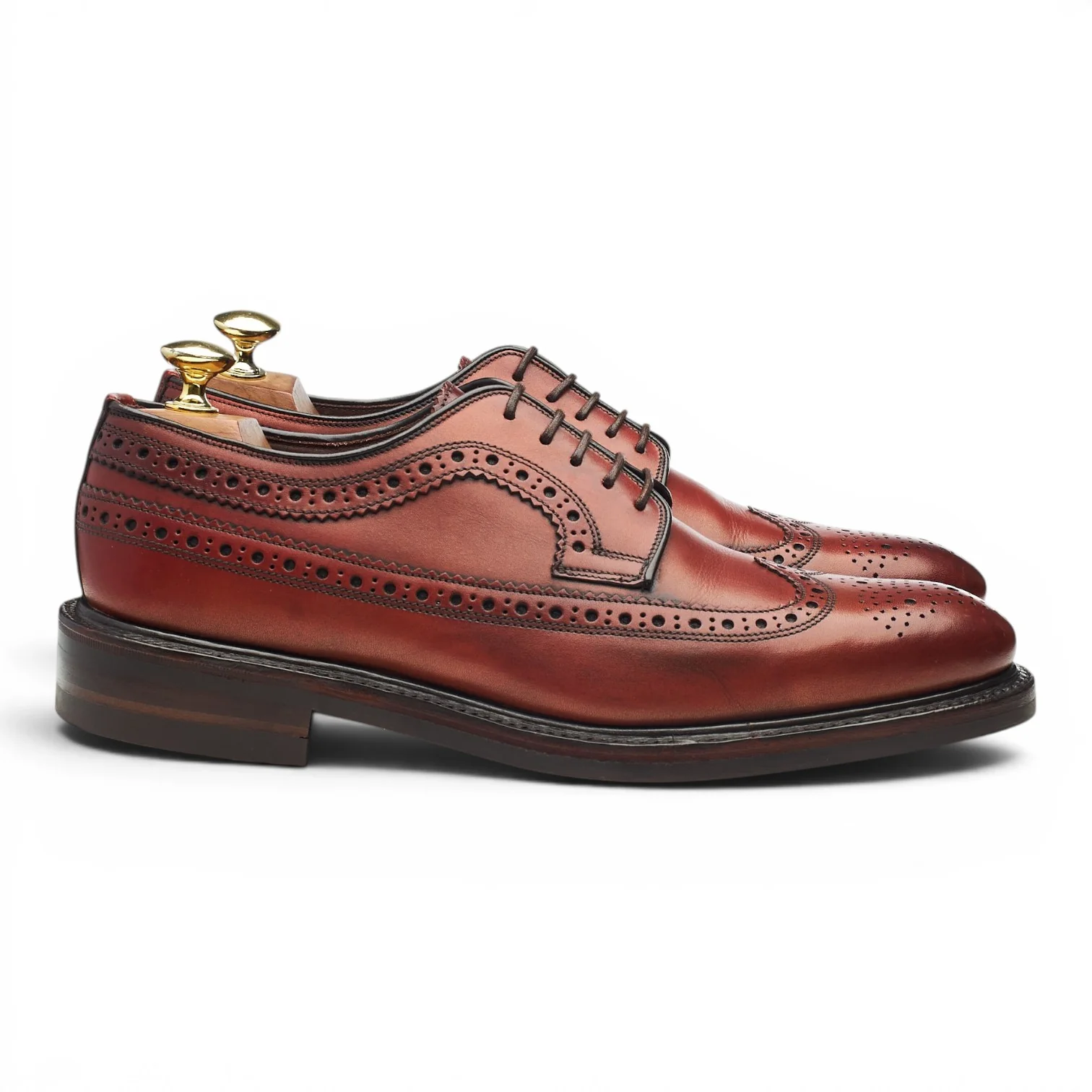 1880 'Birkdale' Brown Leather Derby Brogues UK 7.5 F