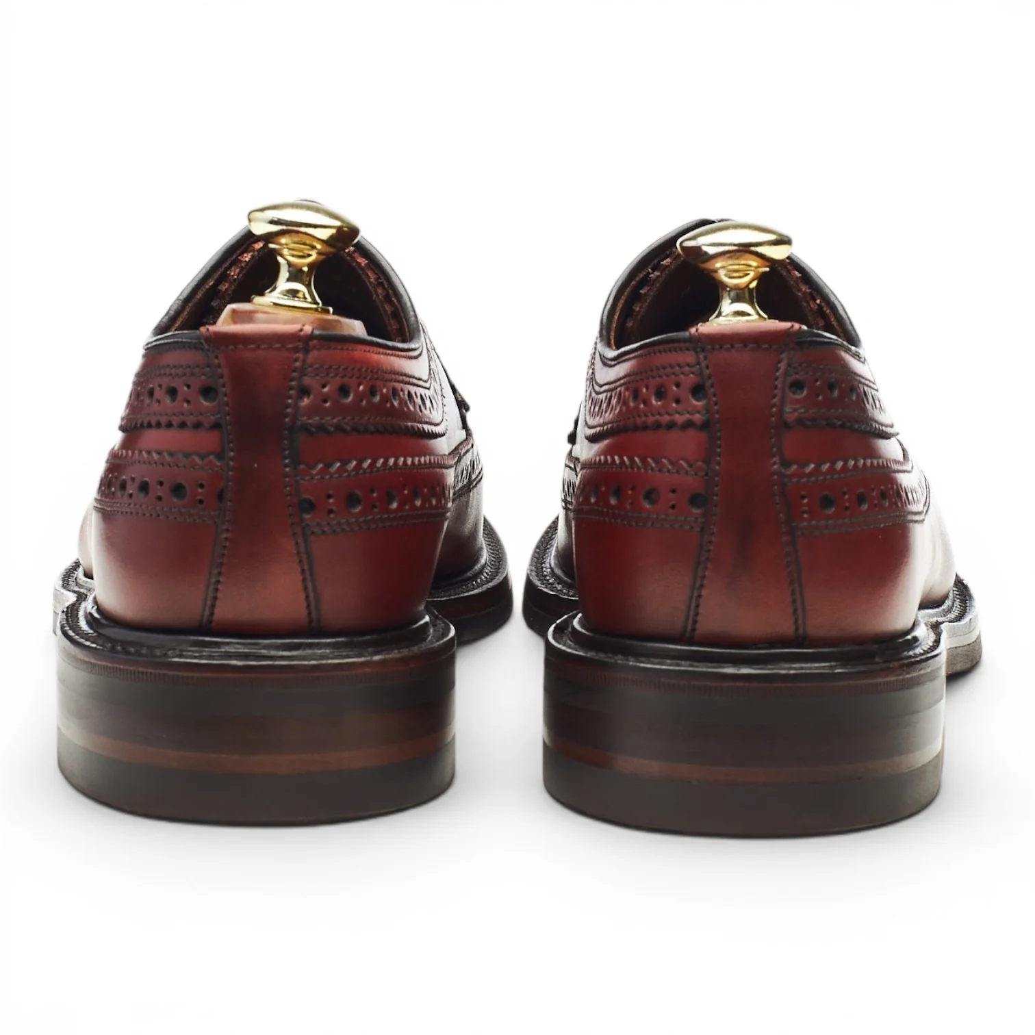 1880 'Birkdale' Brown Leather Derby Brogues UK 7.5 F - Image 4