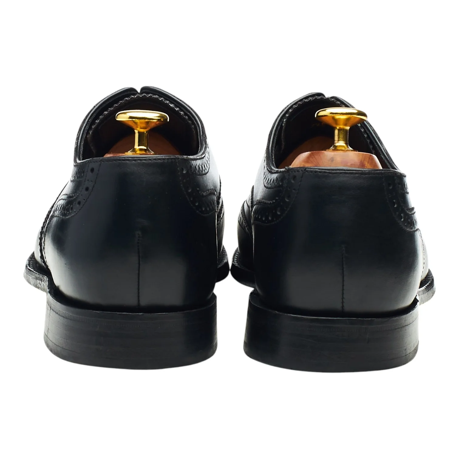 1880 'Buckingham' Black Leather Oxford Brogues UK 7.5 F - Image 4