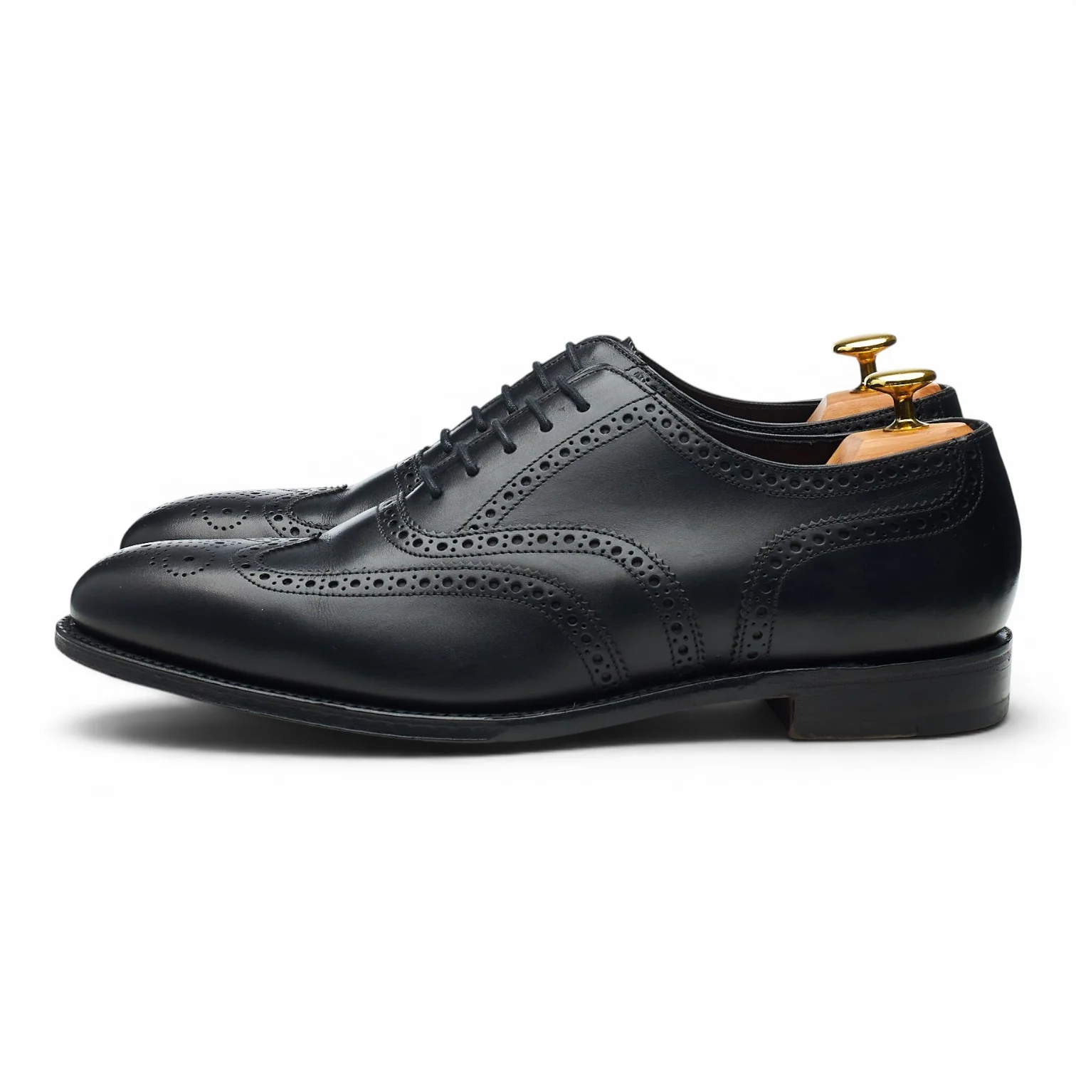 1880 'Buckingham' Black Leather Oxford Brogues UK 8.5 F - Image 3