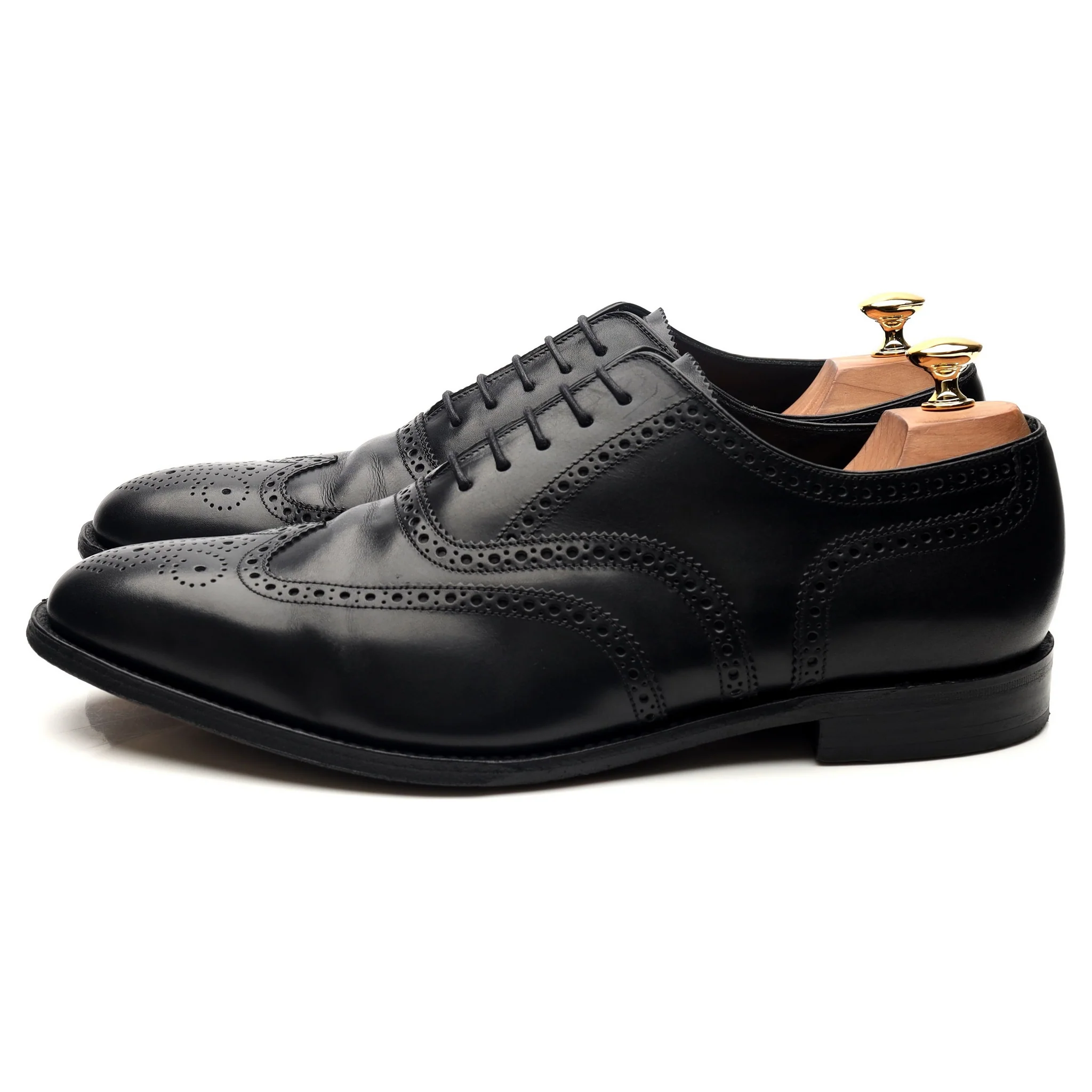1880 'Buckingham' Black Leather Brogues UK 10.5 F - Image 2
