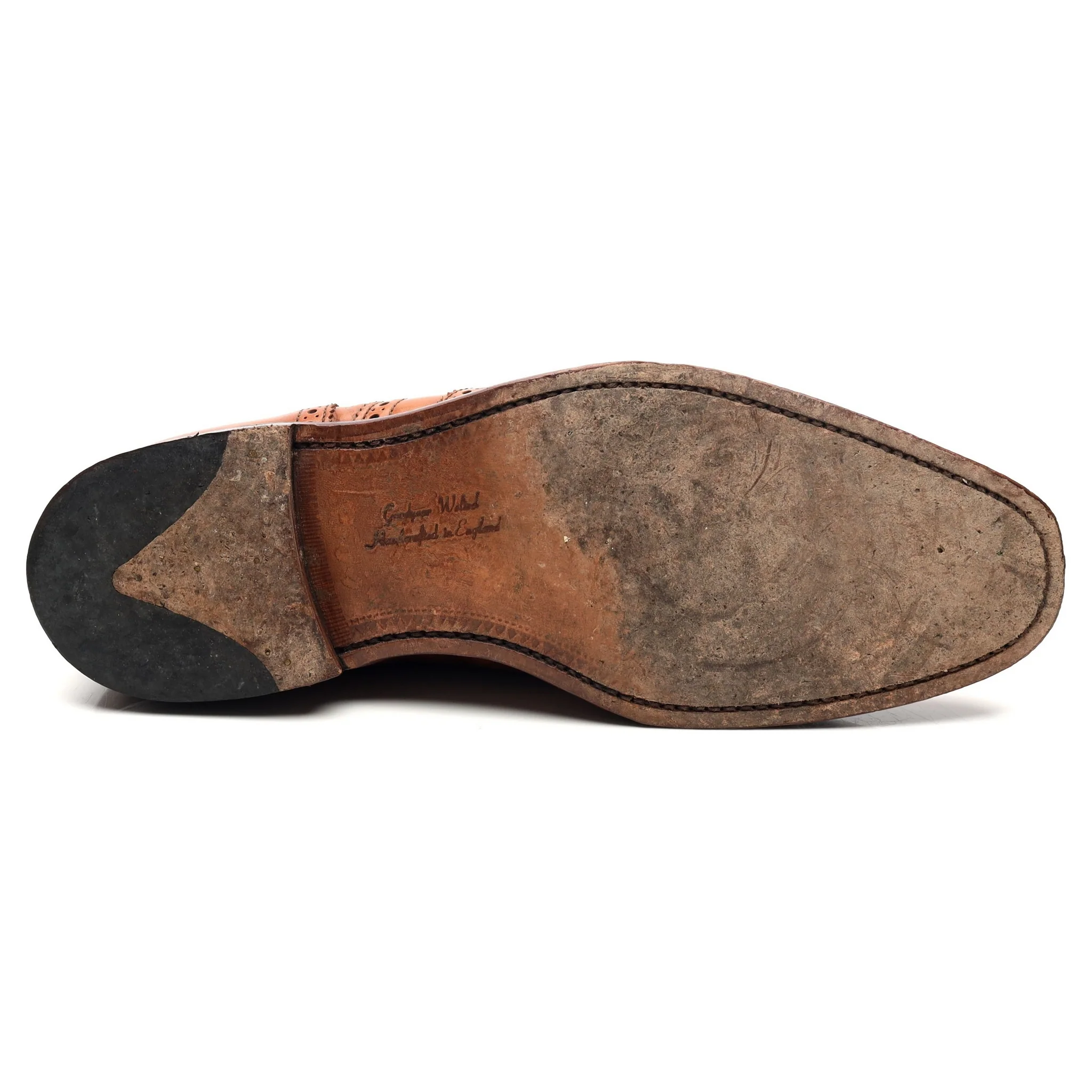1880 'Buckingham' Tan Brown Leather Oxford Brogues UK 7.5 F - Image 11
