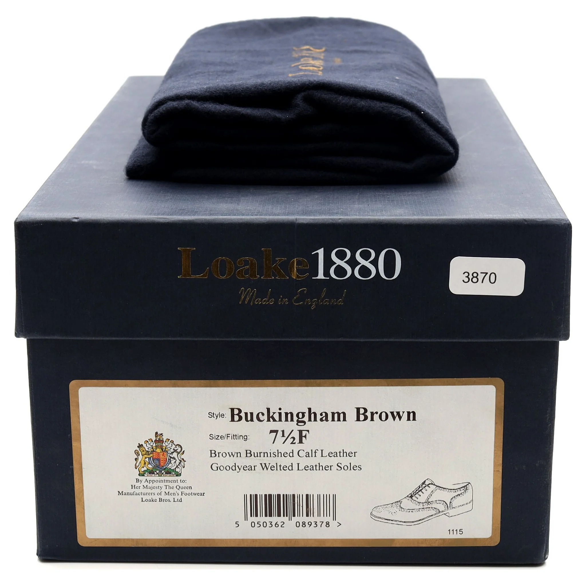 1880 'Buckingham' Tan Brown Leather Oxford Brogues UK 7.5 F - Image 14