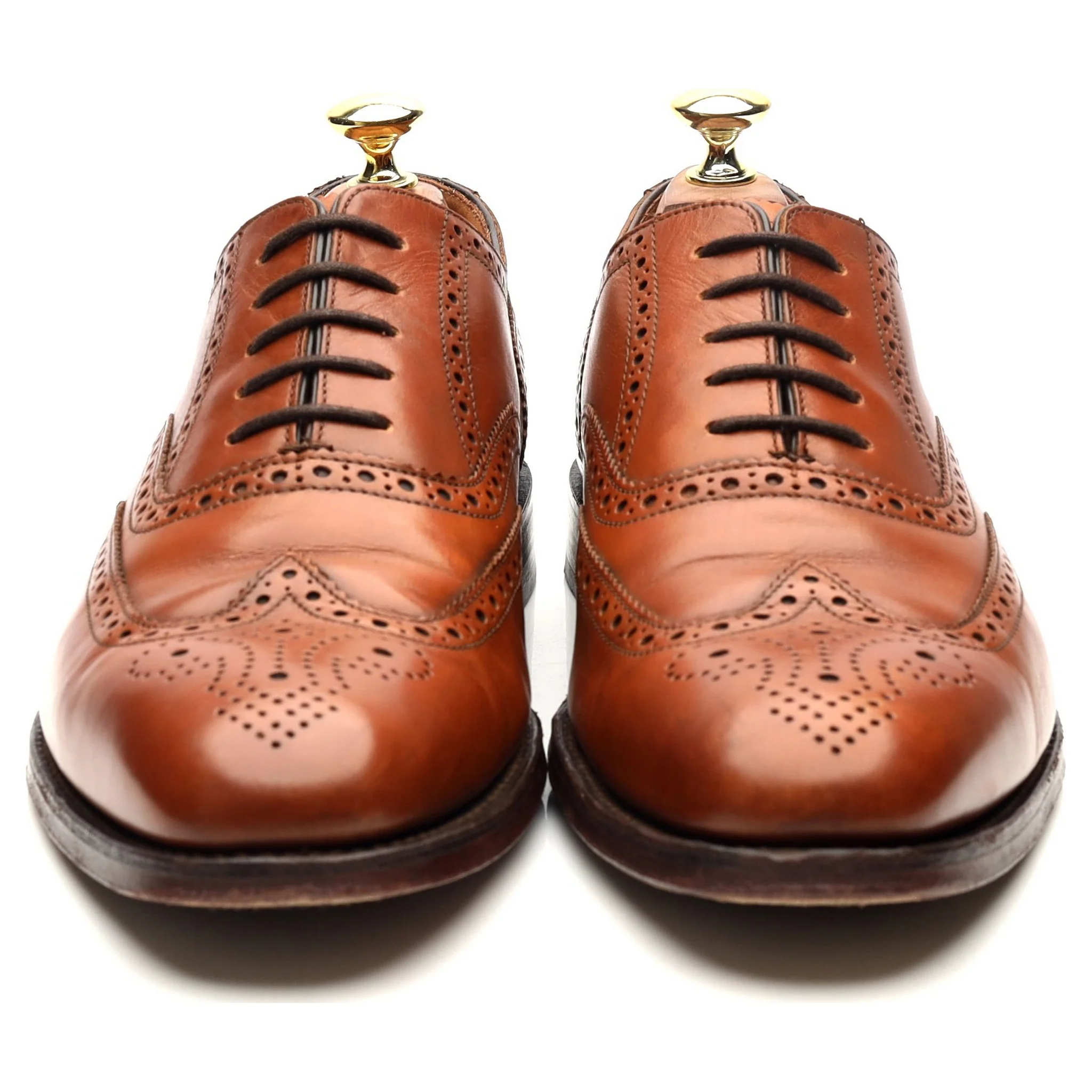 1880 'Buckingham' Tan Brown Leather Oxford Brogues UK 7.5 F - Image 8