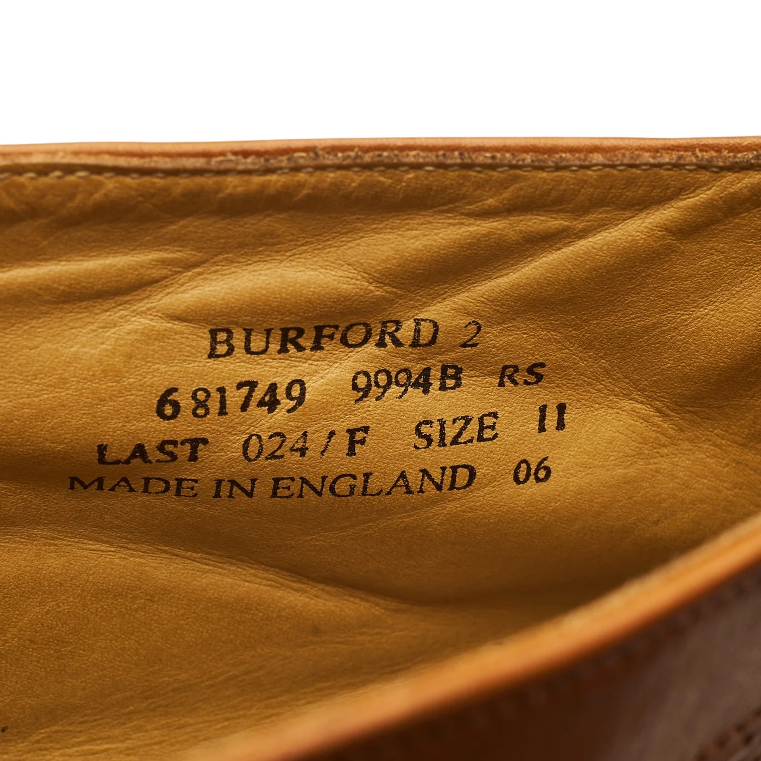 1880 'Burford 2' Tan Brown Leather Brogue Boots UK 11 F - Image 7