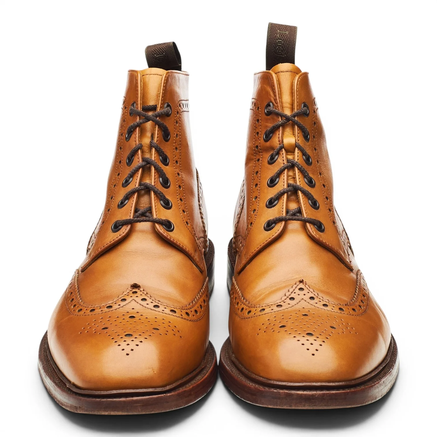 1880 'Burford 2' Tan Brown Leather Brogue Boots UK 11 F - Image 2