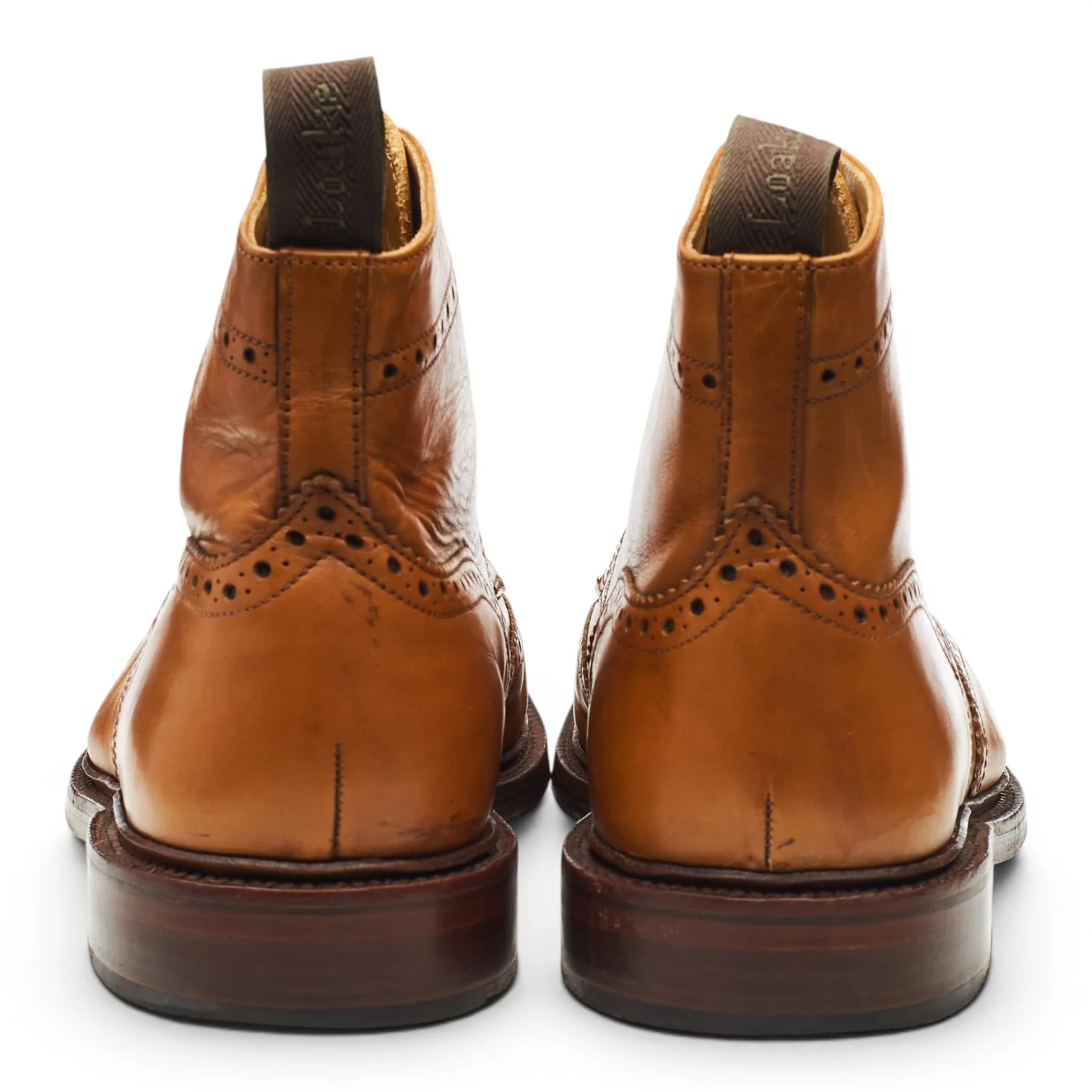 1880 'Burford 2' Tan Brown Leather Brogue Boots UK 11 F - Image 4