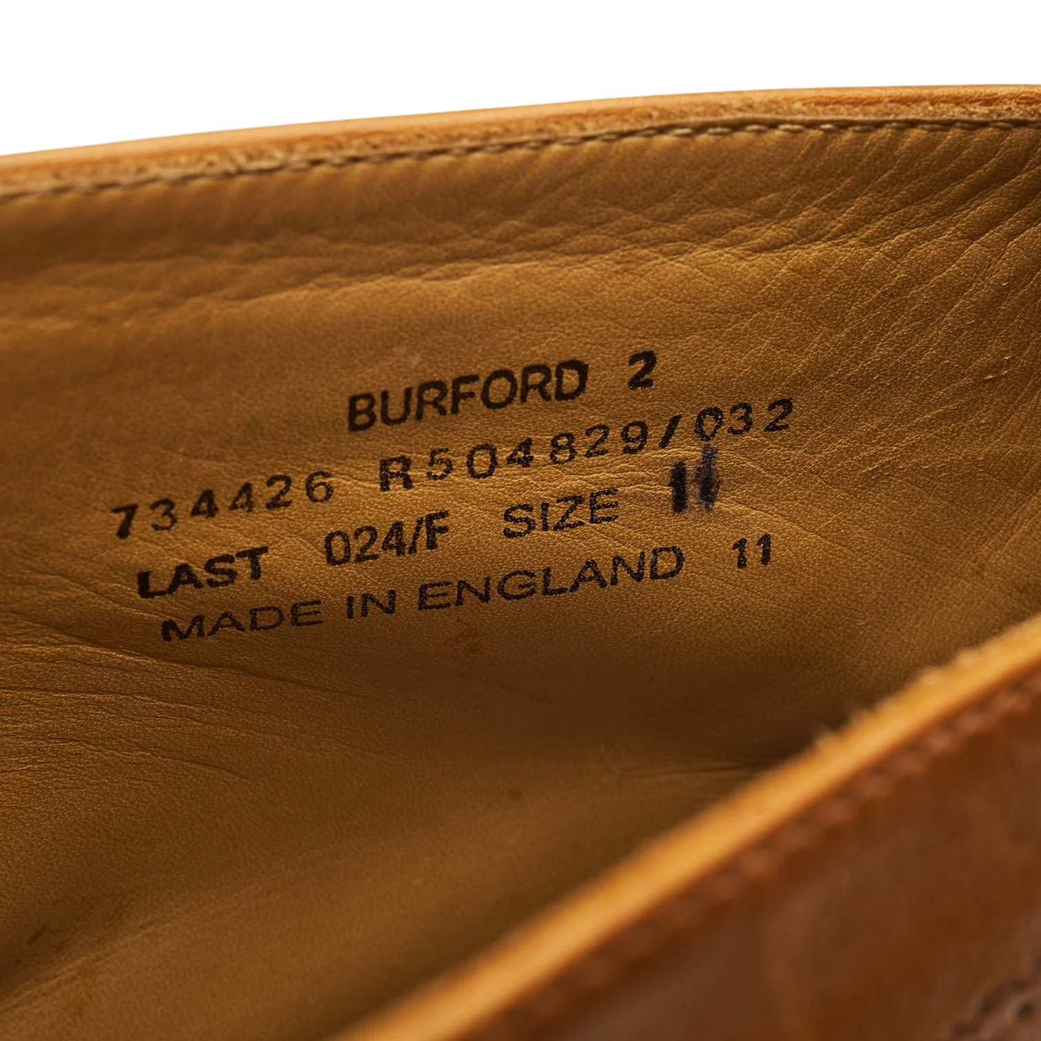 1880 'Burford 2' Tan Brown Leather Brogue Boots UK 11 F - Image 7