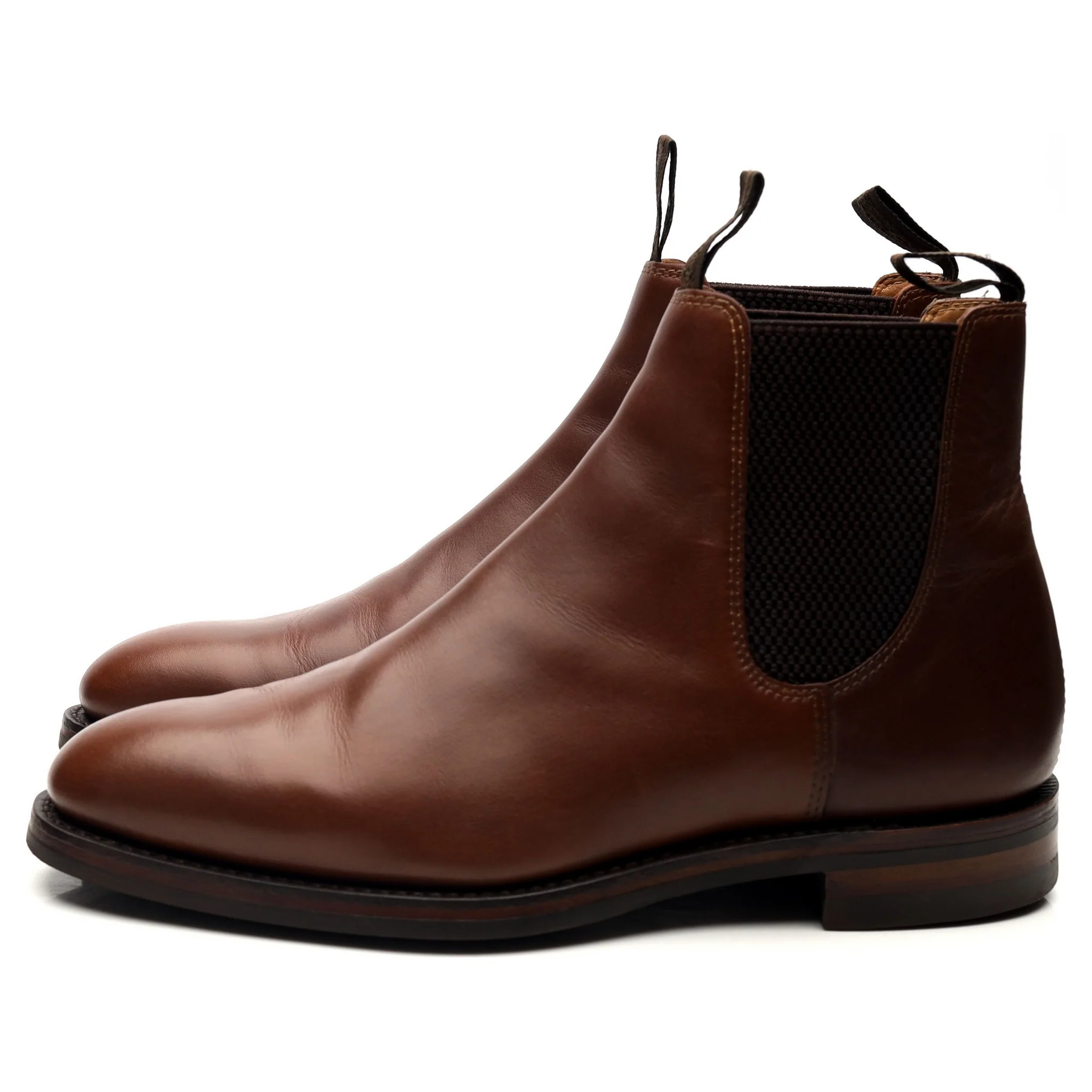 1880 'Chatsworth' Brown Leather Chelsea Boots UK 7 G - Image 2
