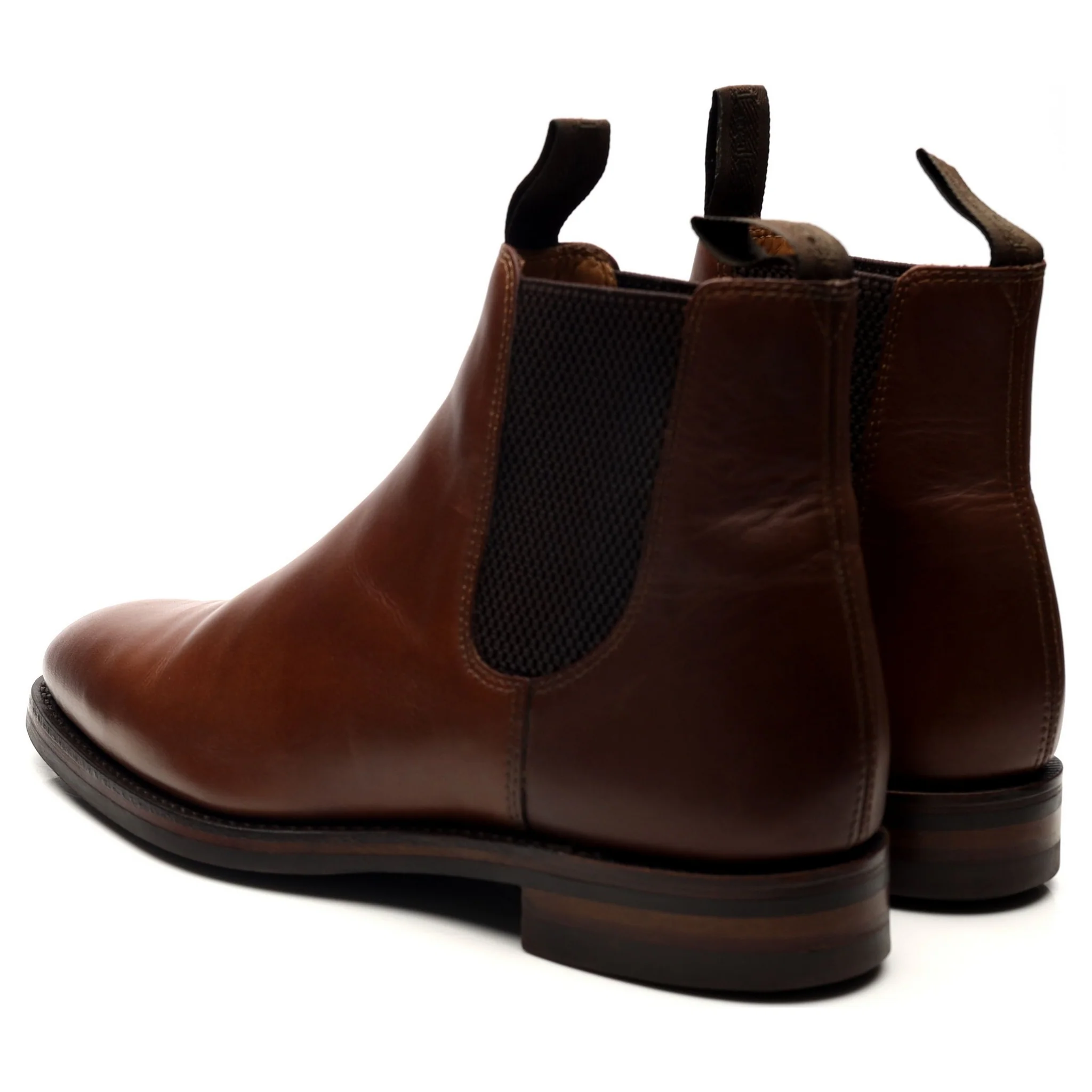 1880 'Chatsworth' Brown Leather Chelsea Boots UK 7 G - Image 3