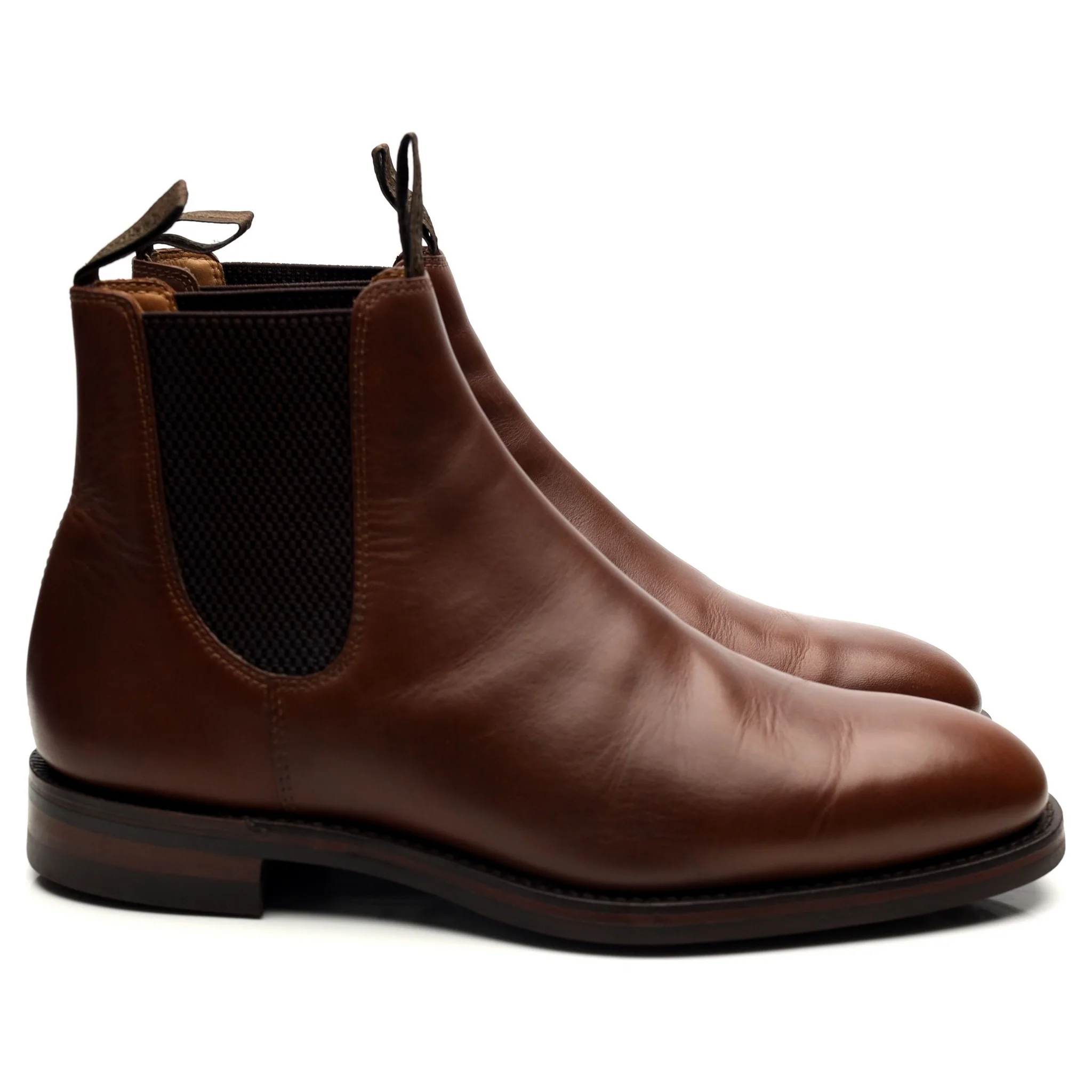 1880 'Chatsworth' Brown Leather Chelsea Boots UK 7 G - Image 6