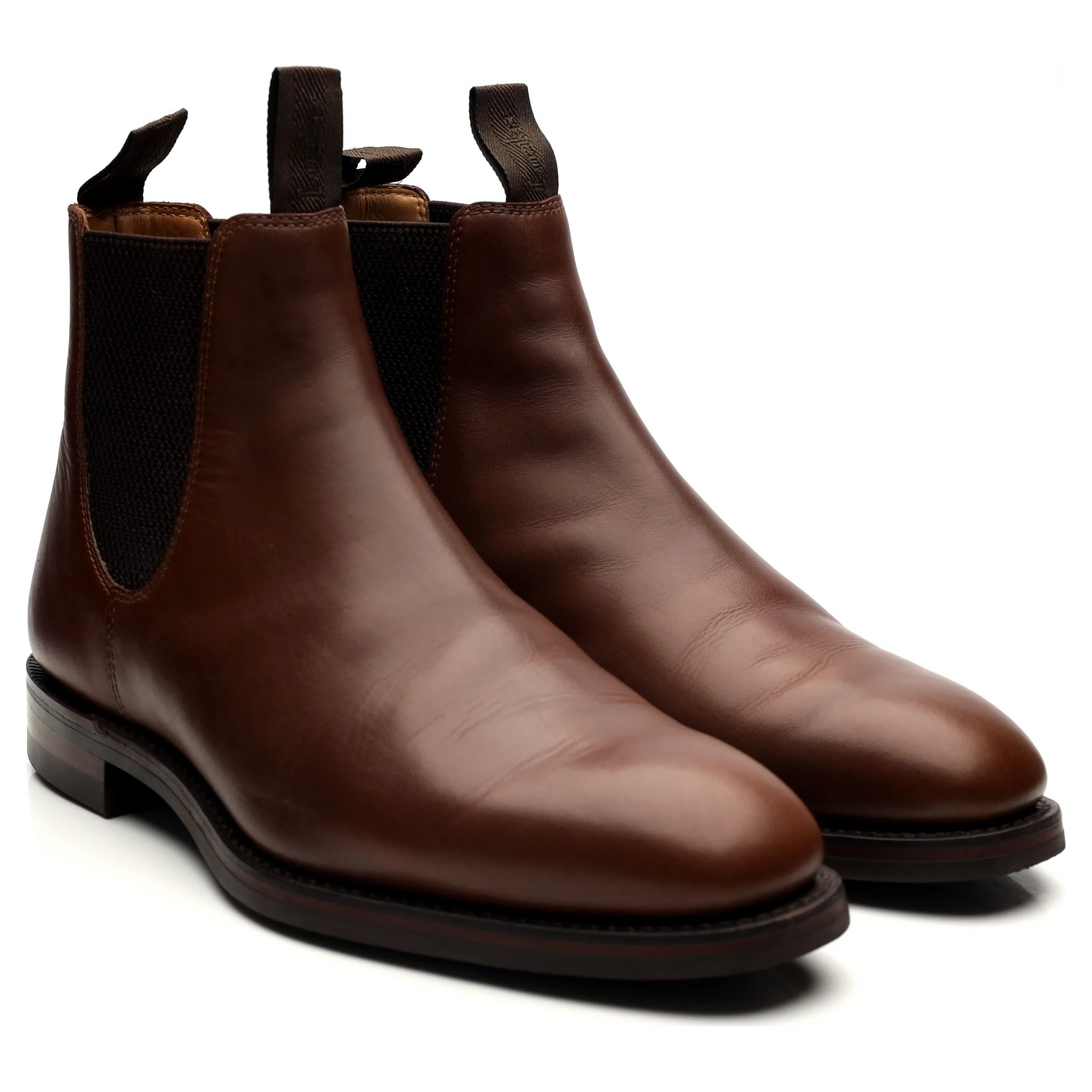 1880 'Chatsworth' Brown Leather Chelsea Boots UK 7 G - Image 7