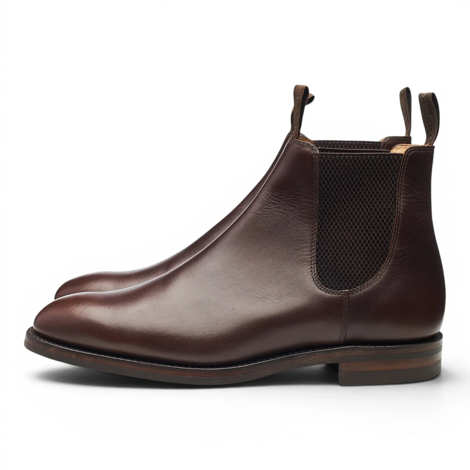 1880 'Chatsworth' Dark Brown Leather Chelsea Boots UK 8 G - Image 3