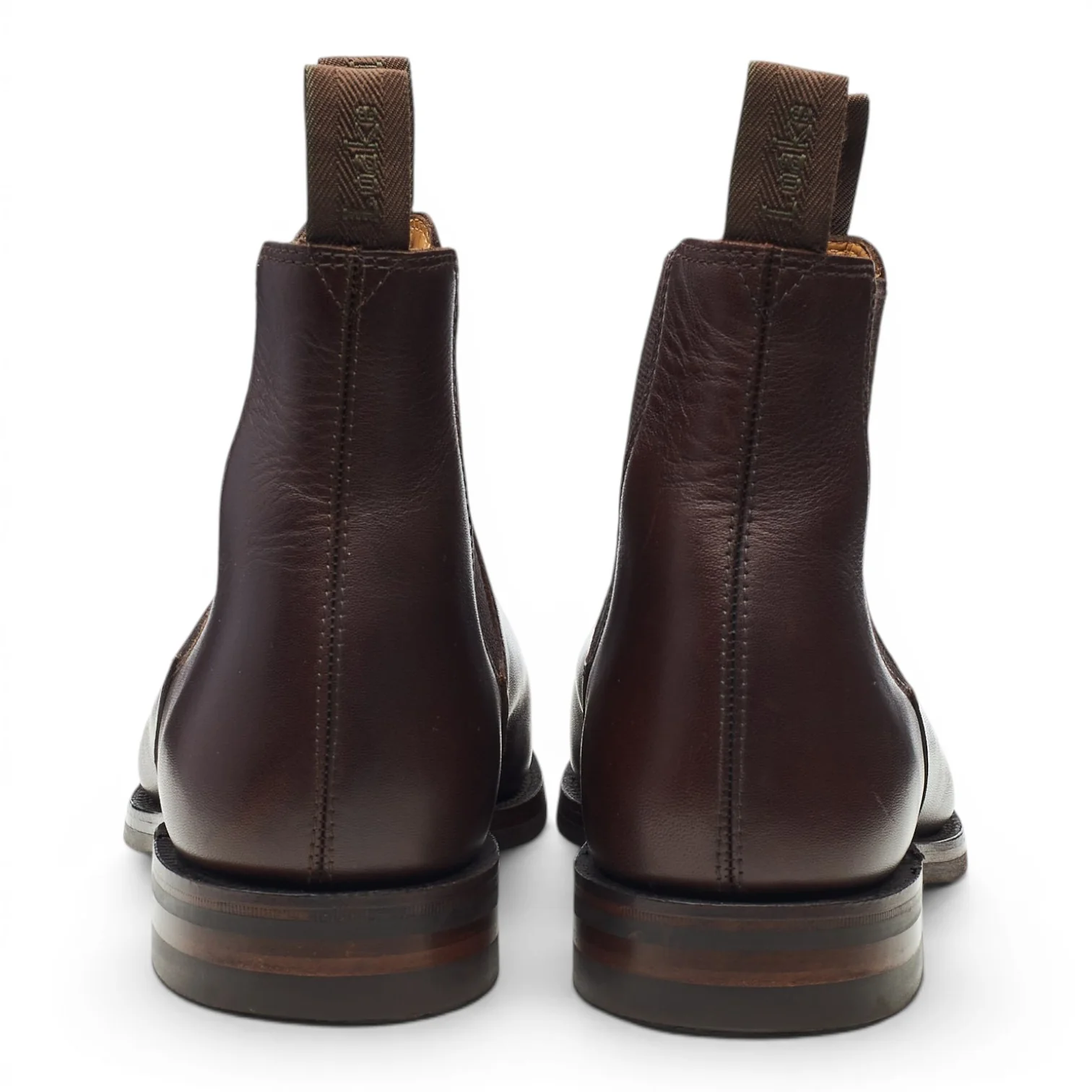 1880 'Chatsworth' Dark Brown Leather Chelsea Boots UK 8 G - Image 4