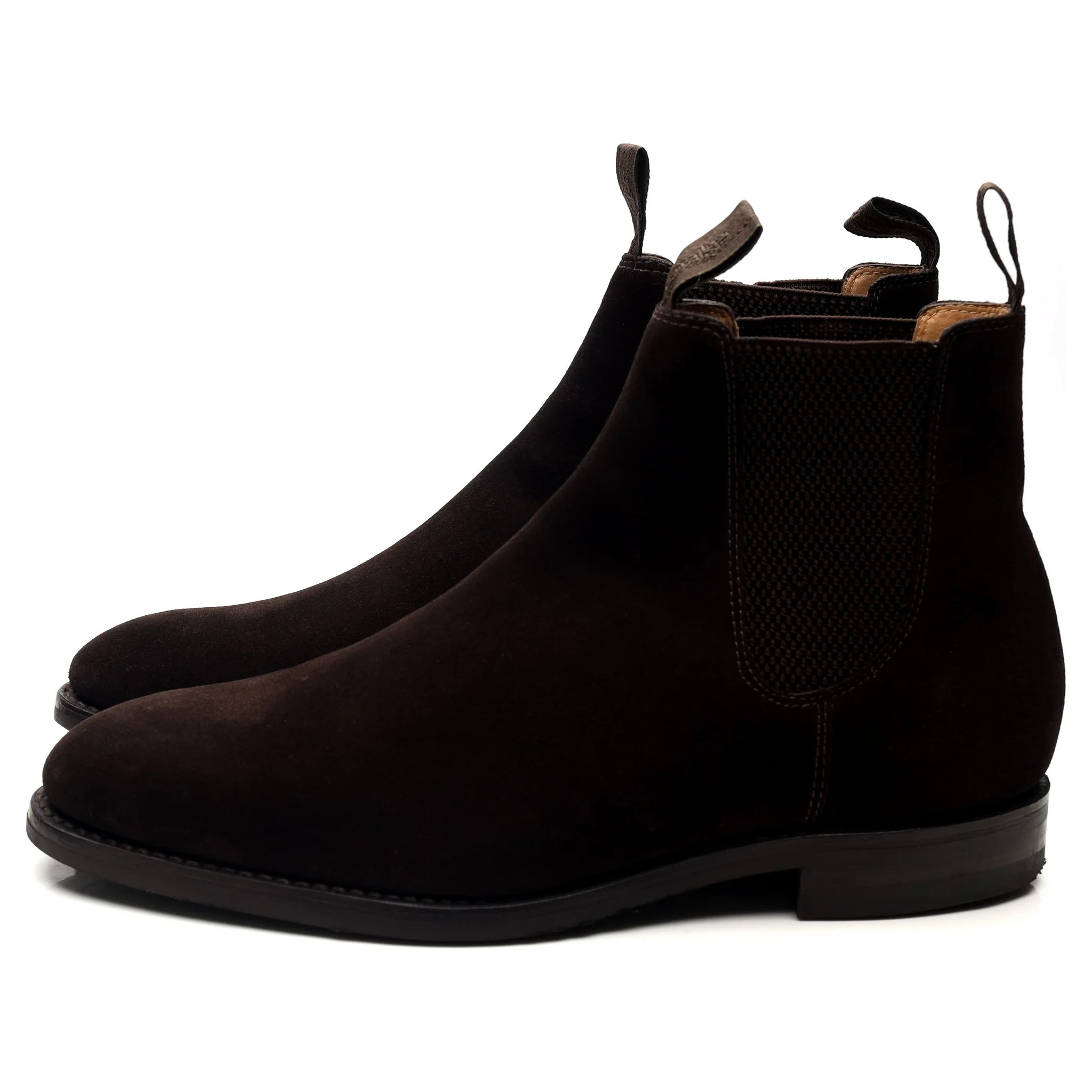 1880 'Chatsworth' Dark Brown Suede Chelsea Boots UK 10 G - Image 2