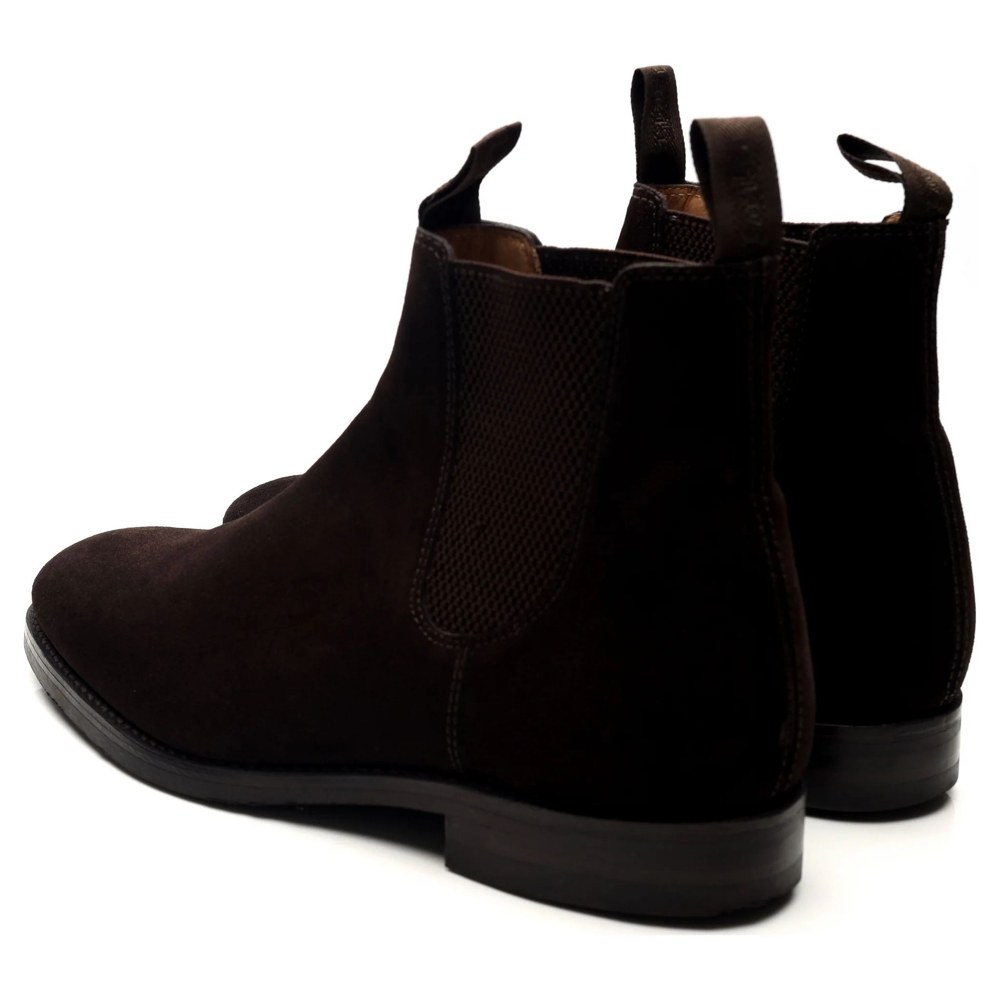 1880 'Chatsworth' Dark Brown Suede Chelsea Boots UK 10 G - Image 3