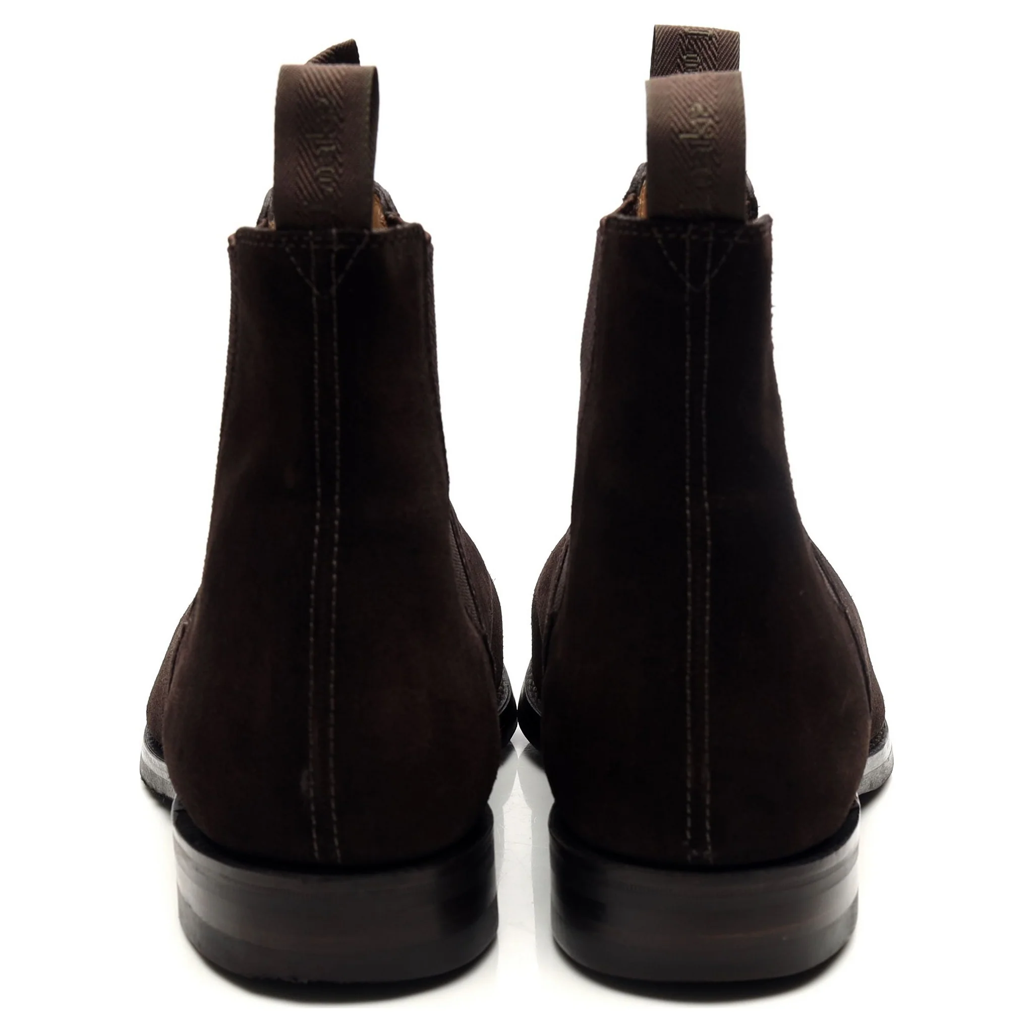 1880 'Chatsworth' Dark Brown Suede Chelsea Boots UK 10 G - Image 4