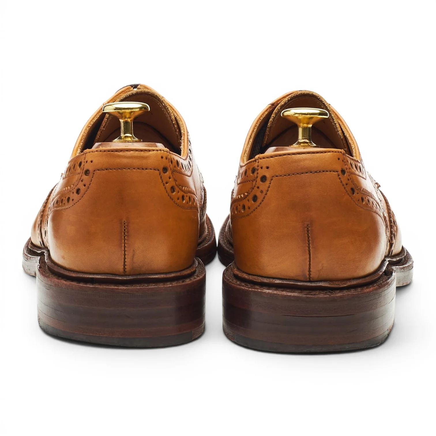 1880 'Chester 2' Tan Brown Leather Derby Brogues UK 8.5 F - Image 4